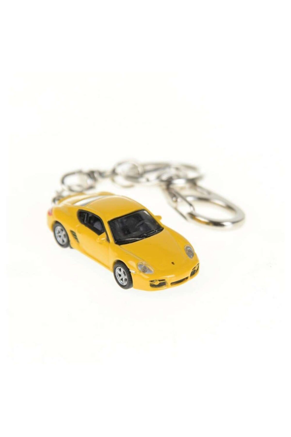 WELLY Metal 1:87 Ölçekli Porsche Anahtarlık Sarı