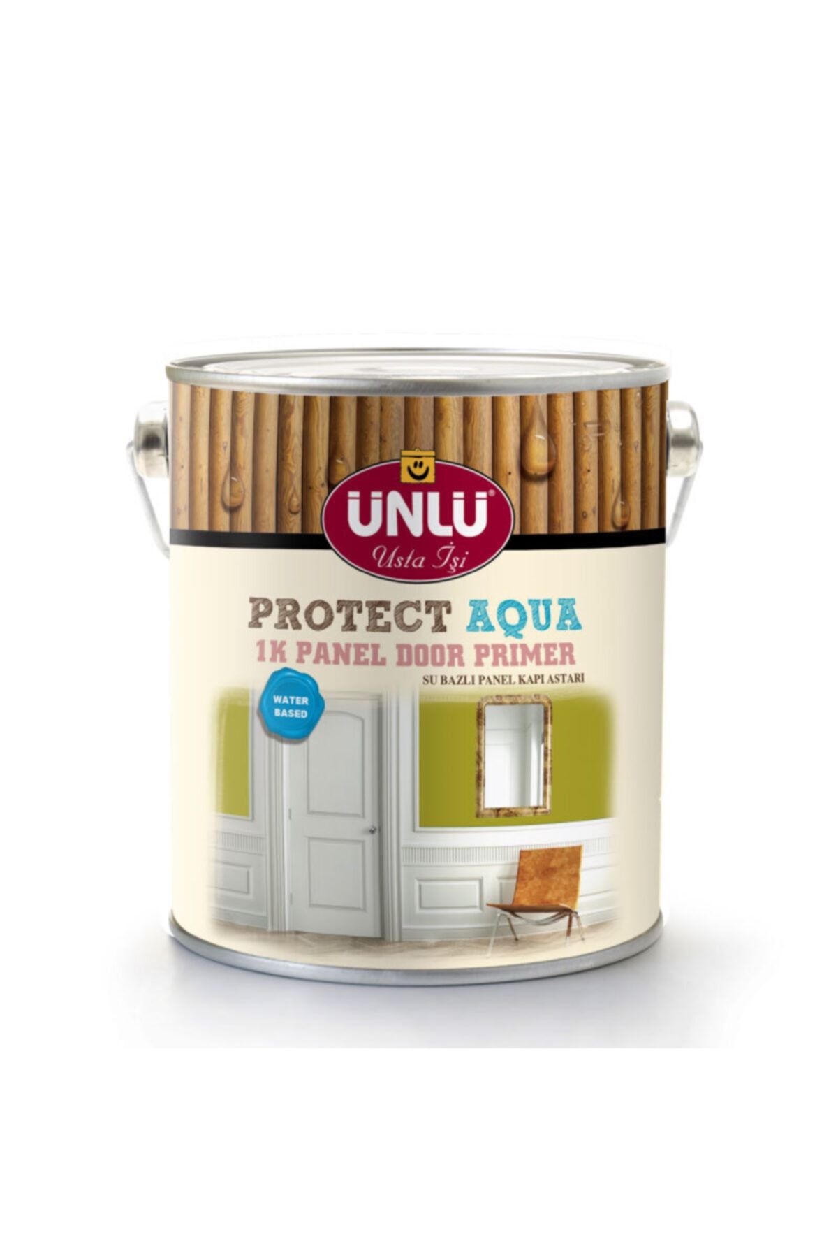 Ünlü Boya Ünlü Protect Aqua Su Bazlı 1k Panel Kapı Astarı Beyaz 5l