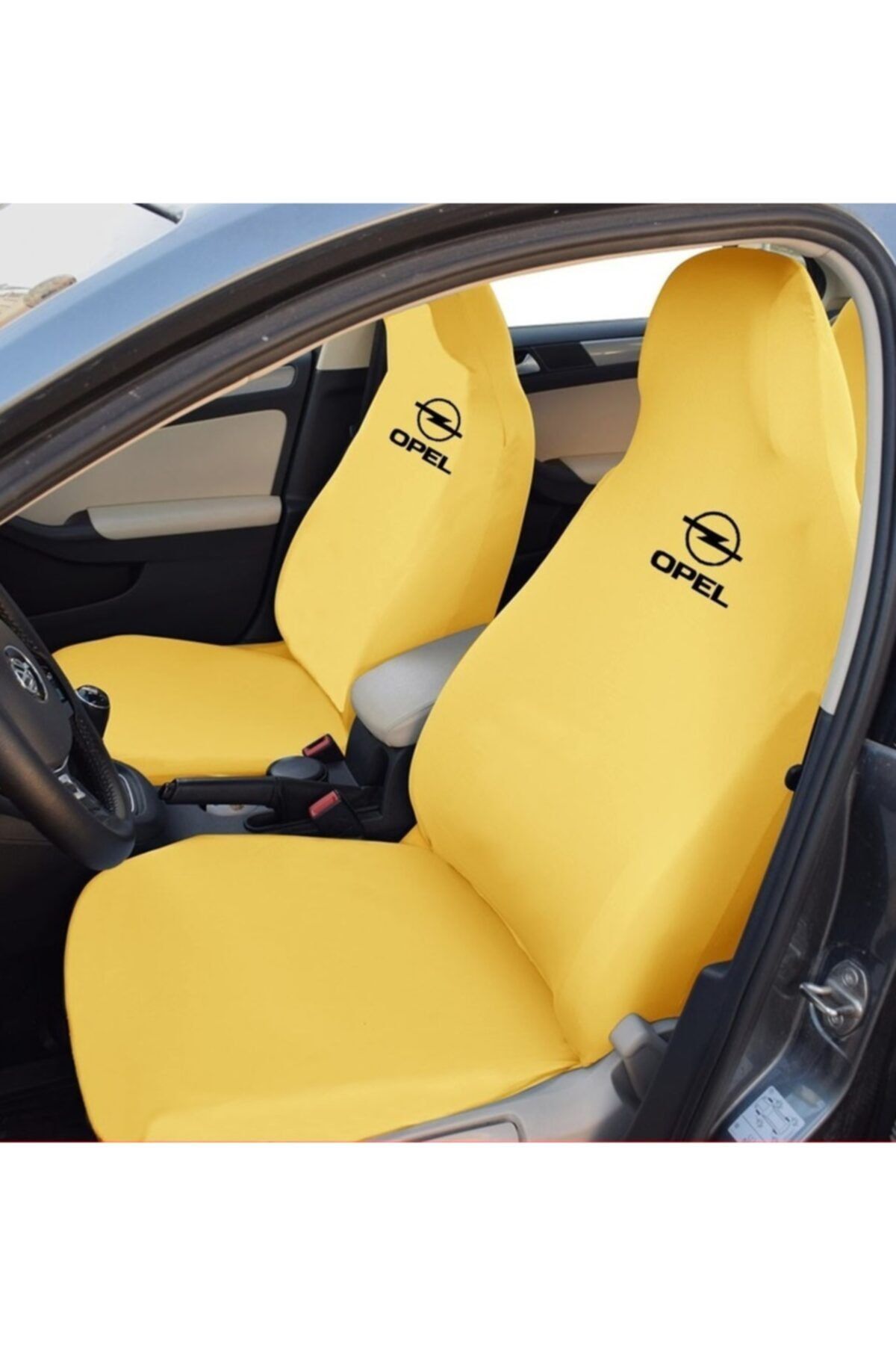 AUTO AKSESUAR Opel Sarı Servis Kılıfı Ön 2+arka 2 Parça Riklalı Esnek Kumaş
