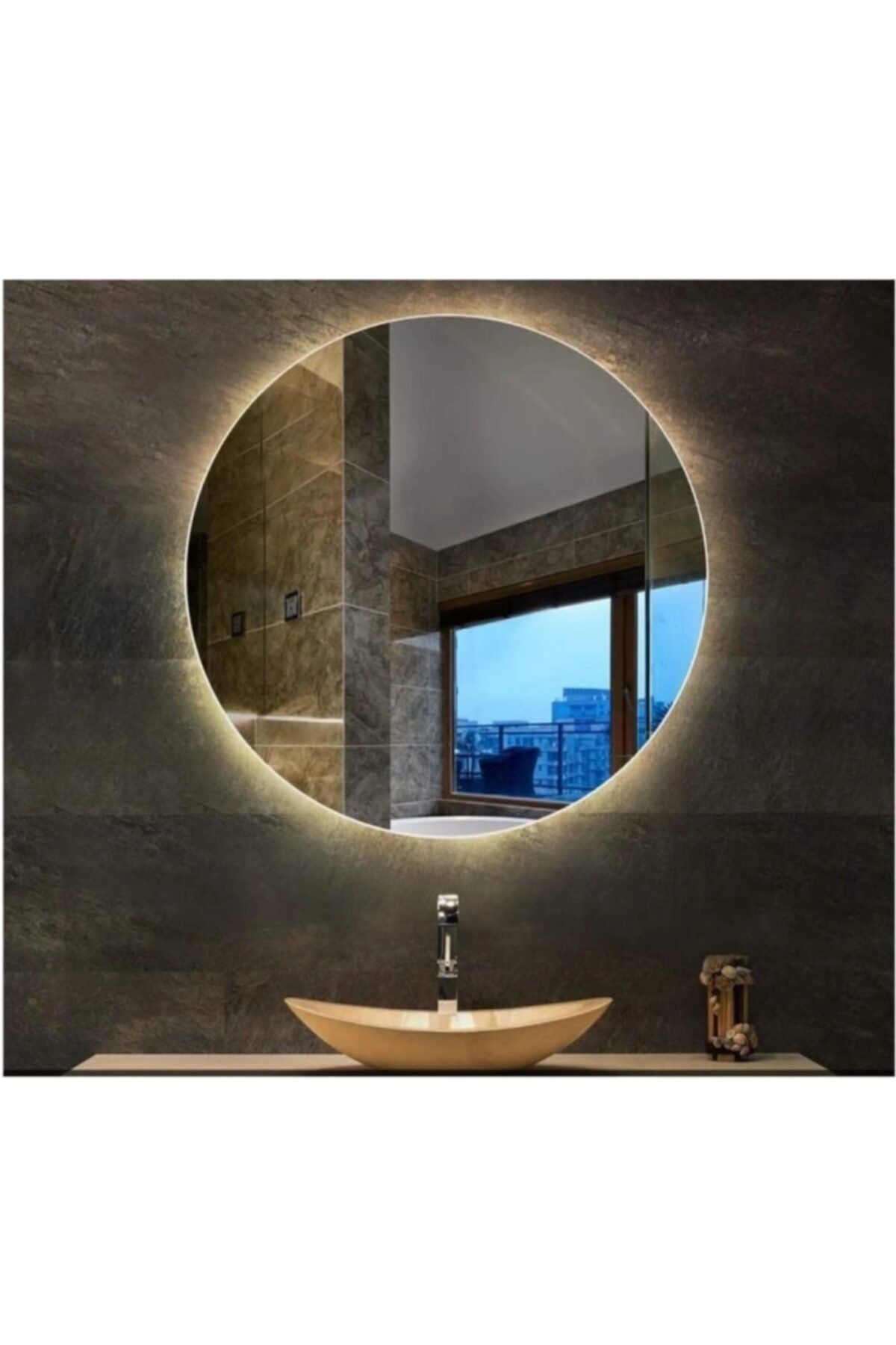 AKAN GRUP Ledli Banyo - Lavabo Aynası 60 Cm