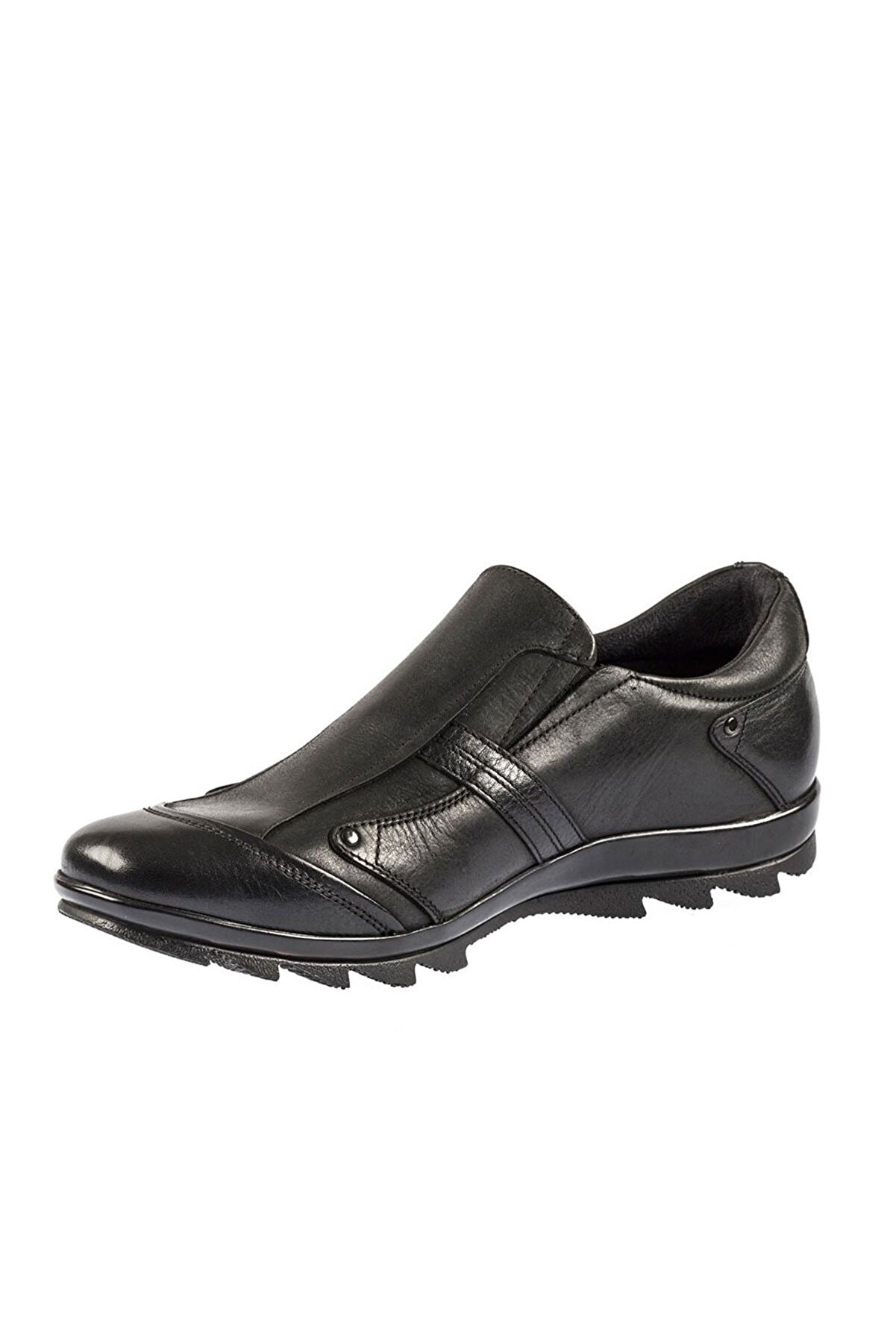 Fosco Erkek Siyah Kauçuk Taban Sıcak Astar Kışlık Ayakkabı