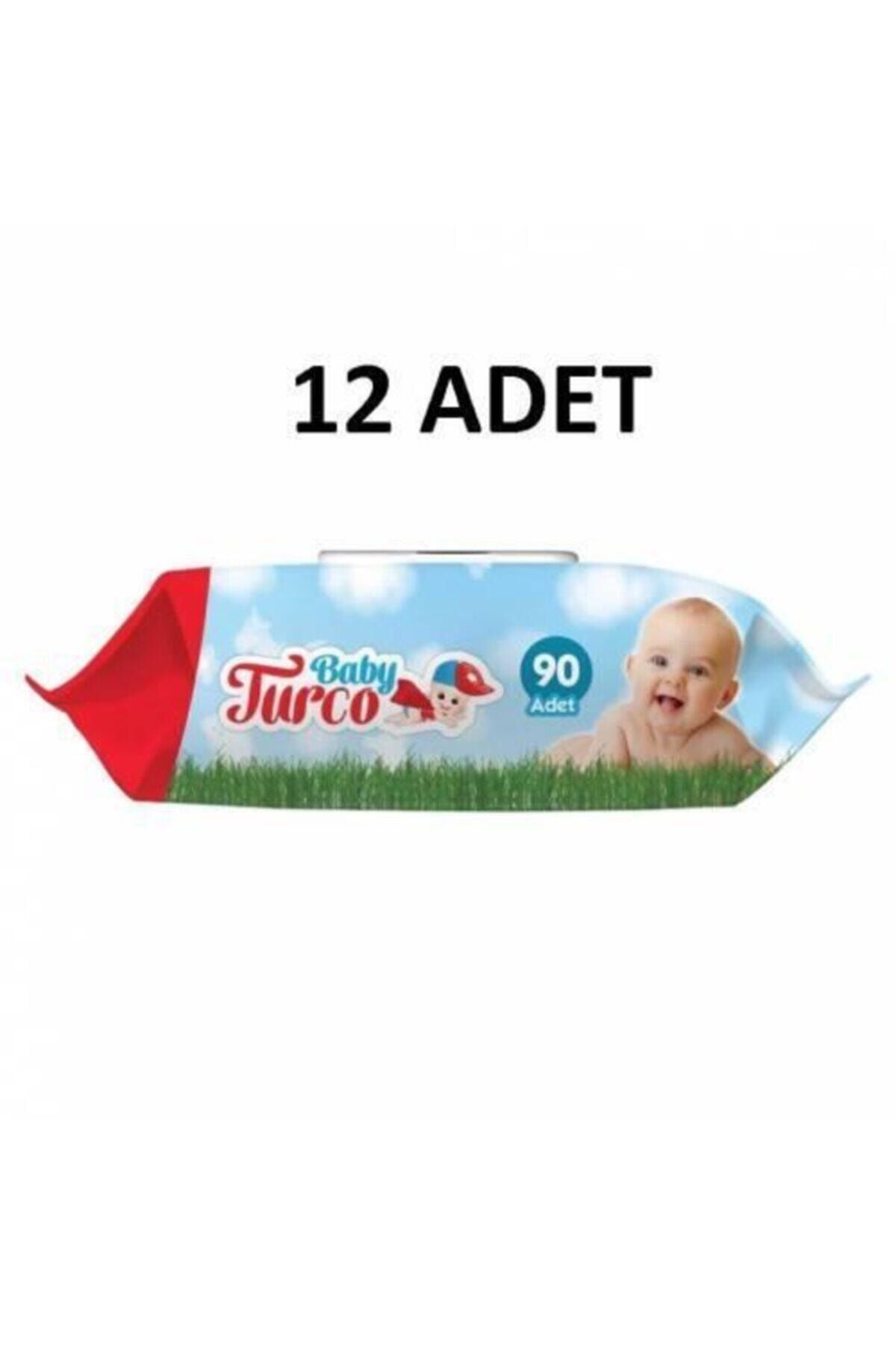Baby Turco Islak Havlu - Mendil 12 X 90'lı 1080 Yaprak Kapaklı