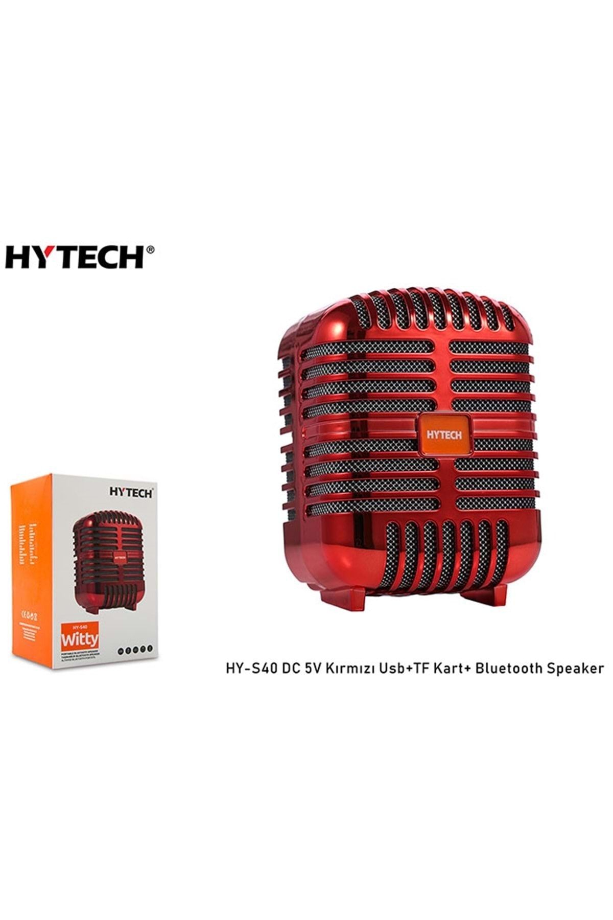 Hytech Hy-s40 Dc 5v Bluetooth Speaker Kırmızı Usb+tf Kart