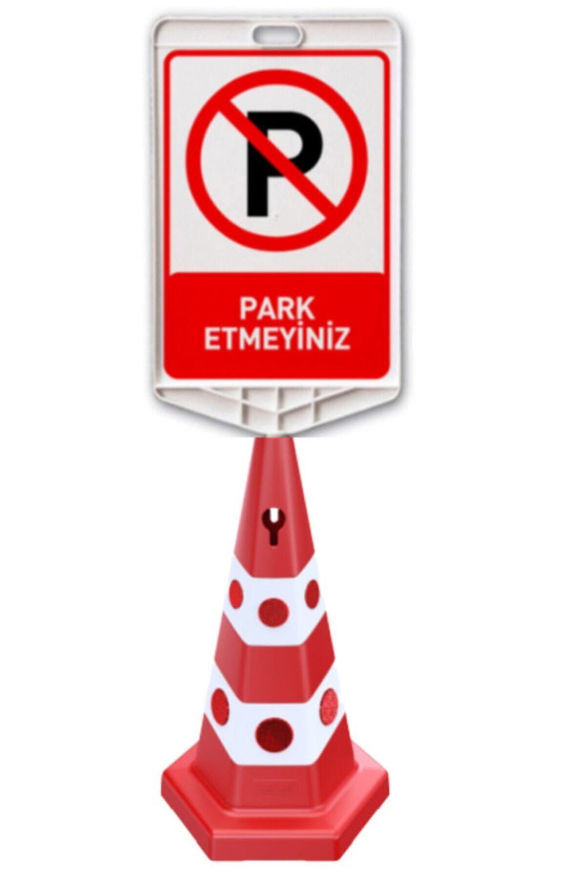 Genel Markalar Park yapılmaz logolu çift yönlü Dikdörtgen  reklam dubası