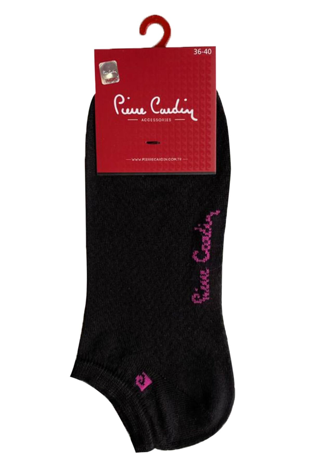 Pierre Cardin Fileli Bambu Kadın Patik Çorap Siyah