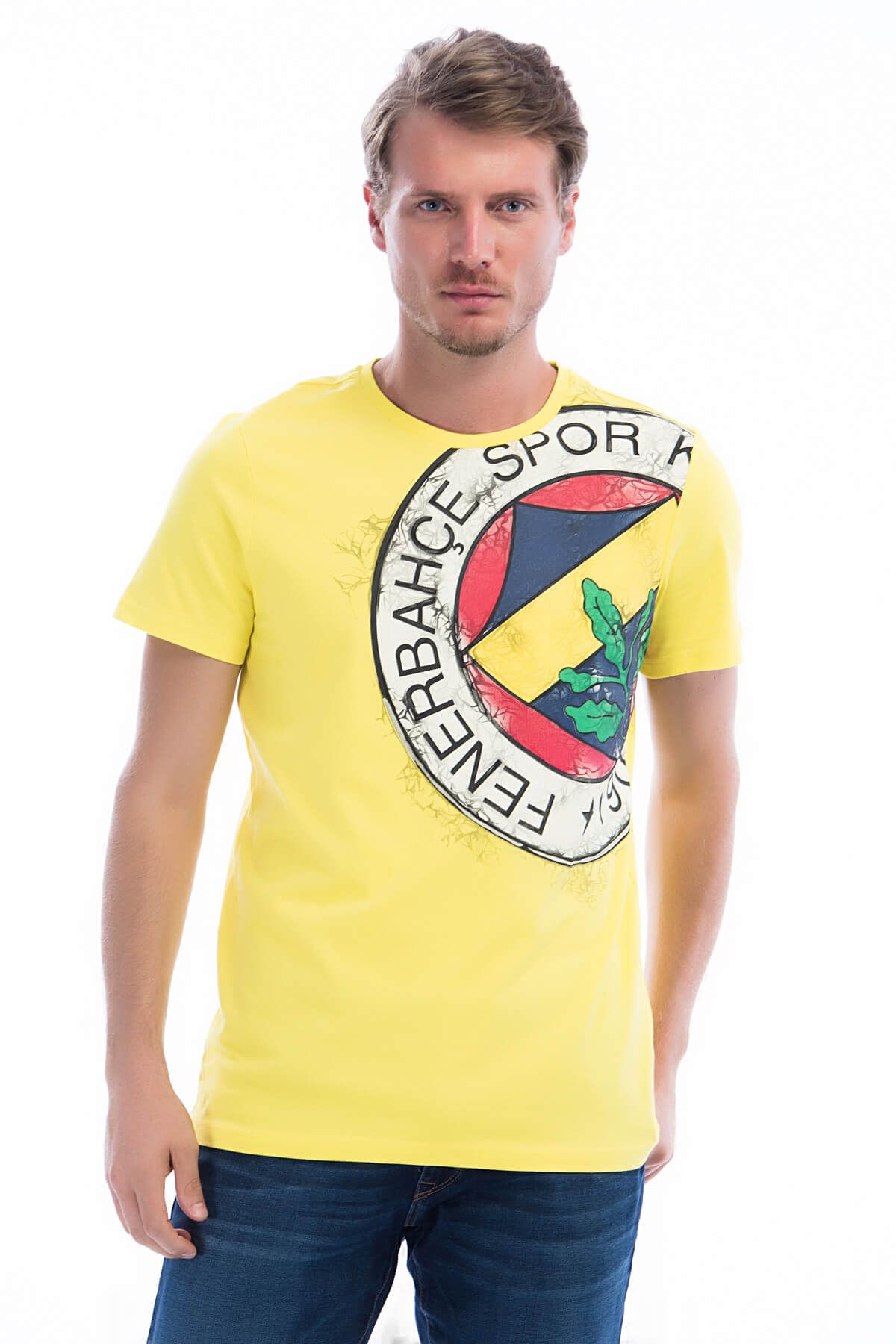 Fenerbahçe Erkek Trıbun Yarım Logo T-Shırt