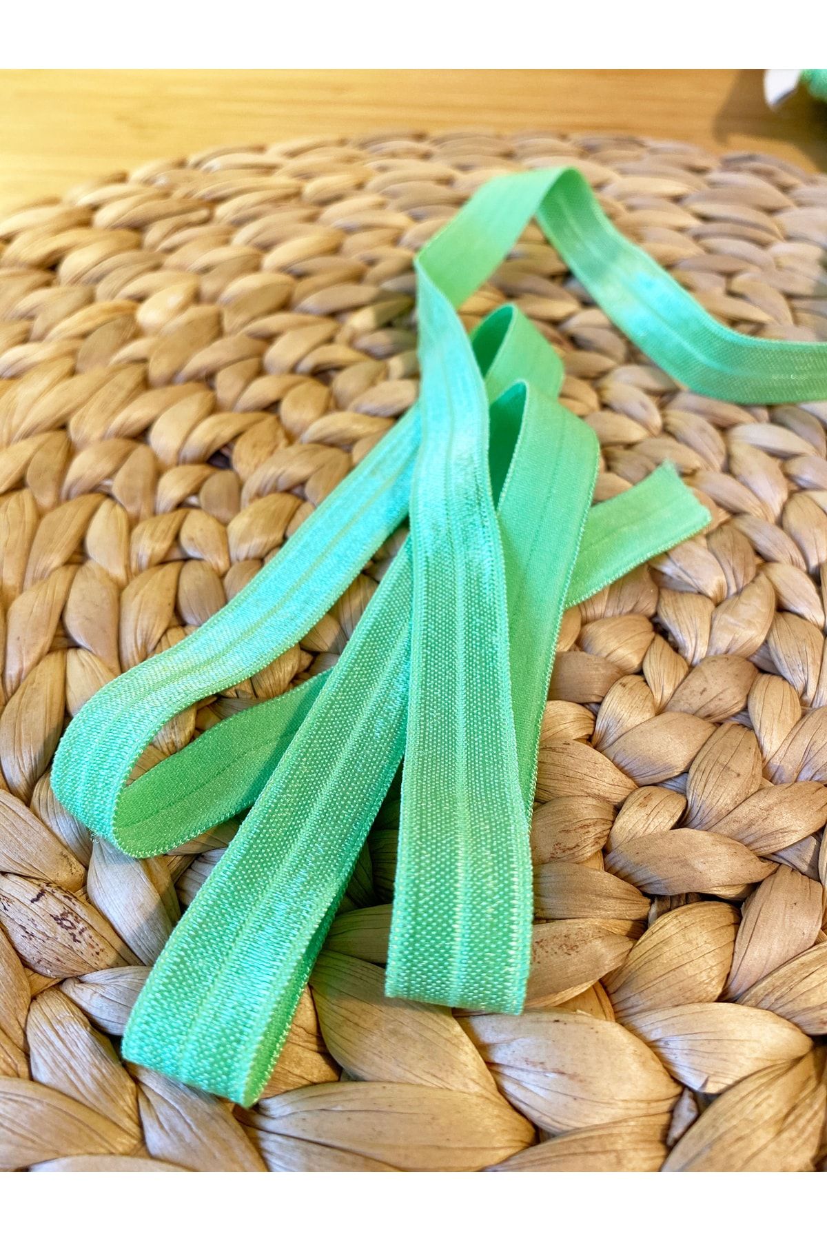 Baby Fehn Çimen Yeşili Saç Bandı Için Lastik , 1.6cm 1 Metre