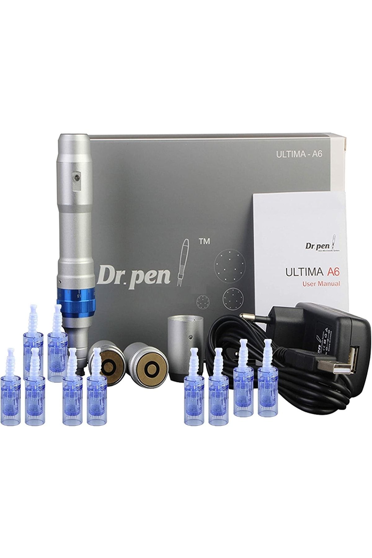 Dr Pen Ultima A6 Dermapen Cihazı Kalıcı Makyaj Bb Glow Peeling Makinası Çift Batarya