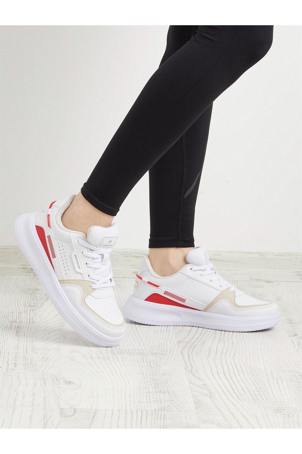 Dunlop Kadın Sneaker Günlük Spor Ayakkabı Beyaz Kırmızı 1793 V2