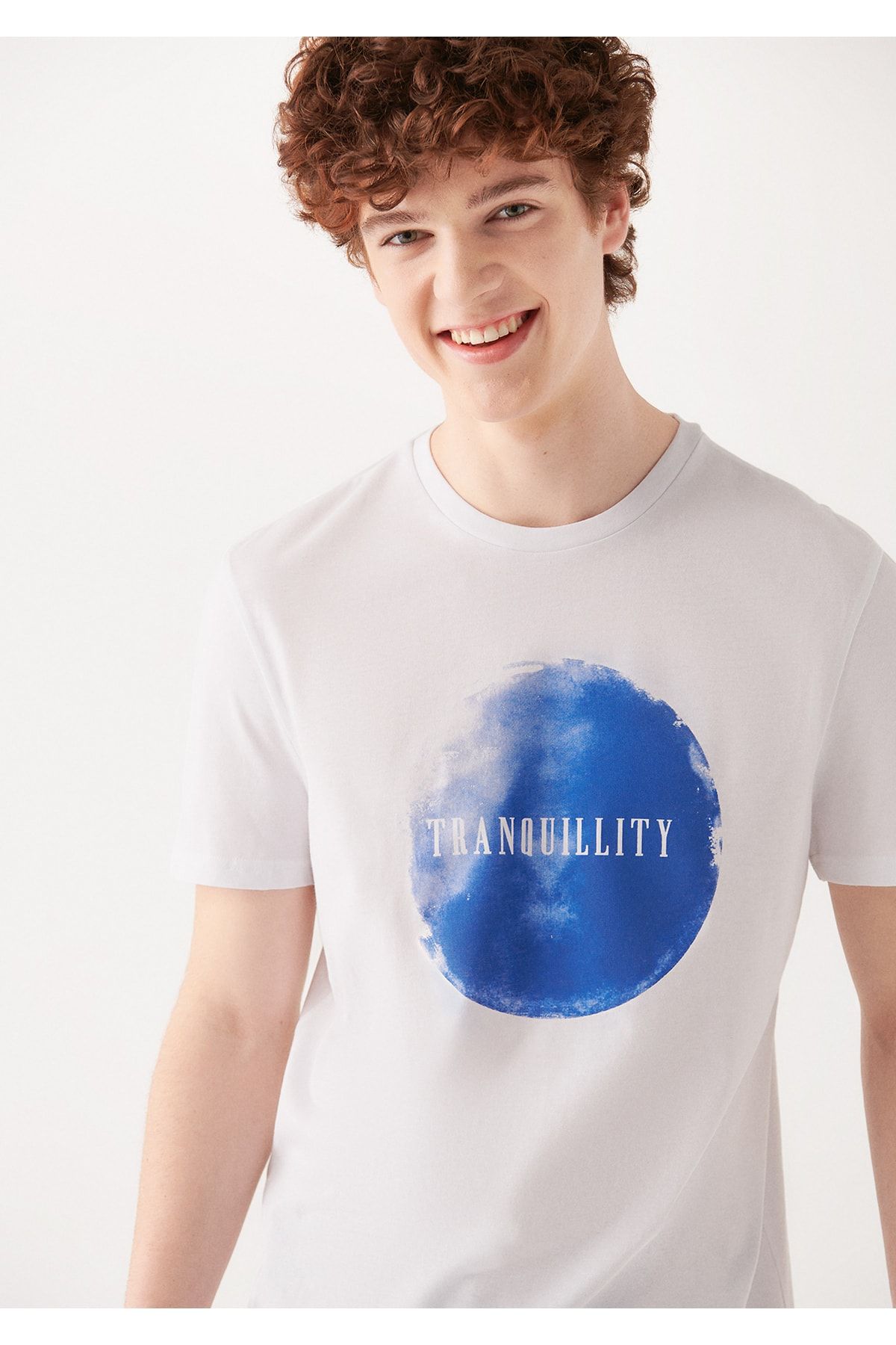 Mavi Tranquility Baskılı Beyaz Tişört Regular Fit / Normal Kesim 0610166-620