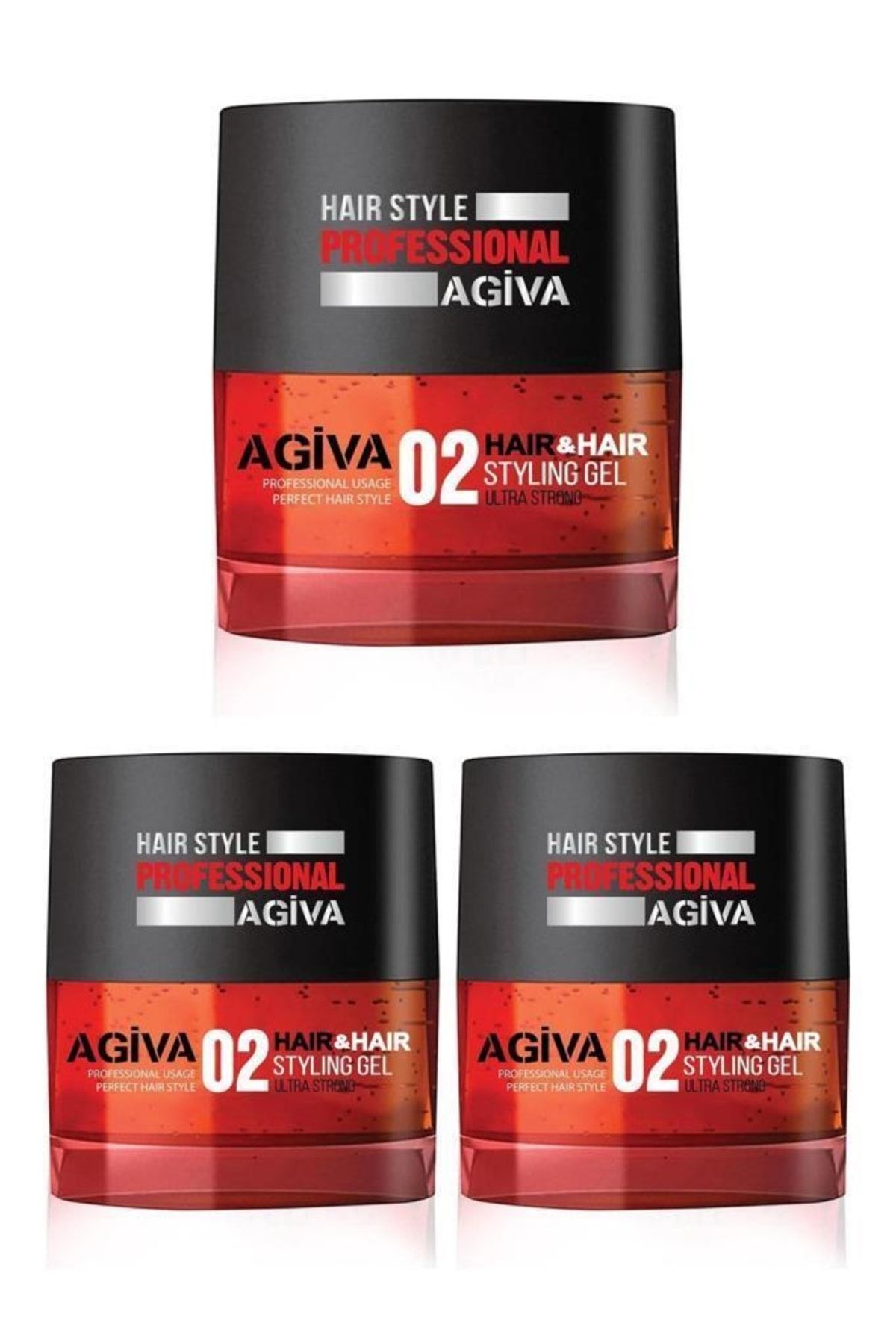 Agiva Hair Styling Gel 02 Ultra Strong 200 Ml X3