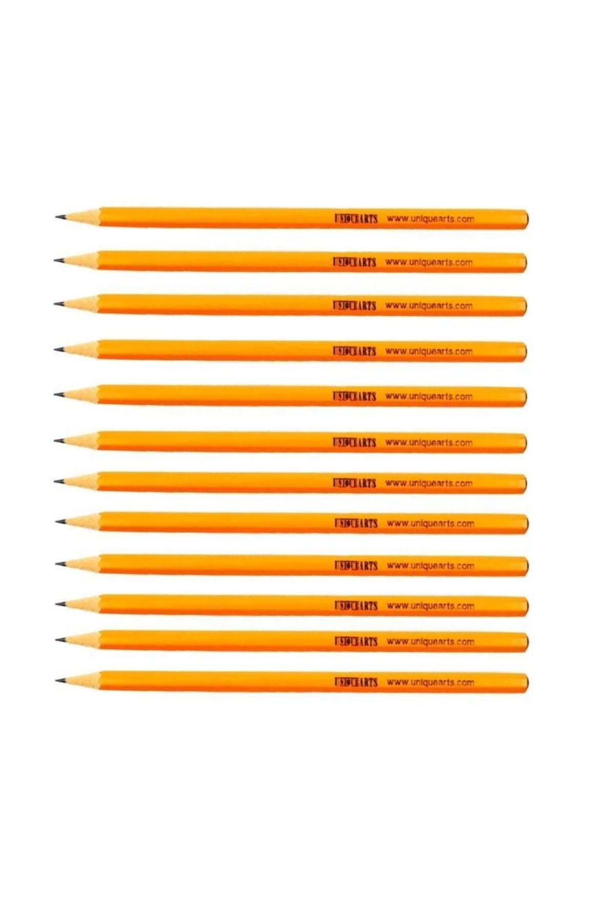 PERFECT Uniquearts Sarı Kurşun Kalem 12 Adet Ucu Açılmamış