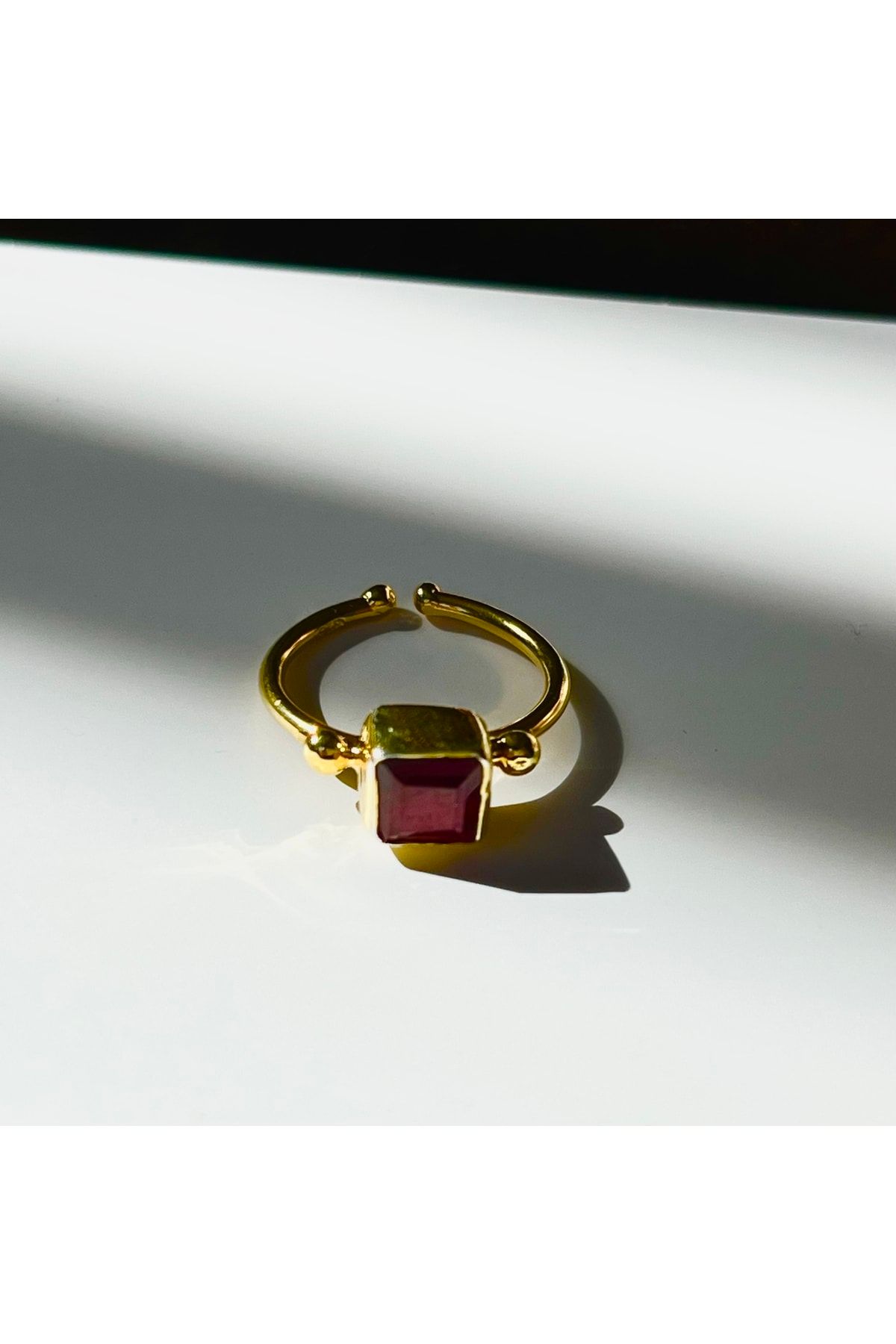 LALIMA JEWELRY Ruby Golden Ring - La’lima Gemstones Selection - Bordo Yakut Yüzük