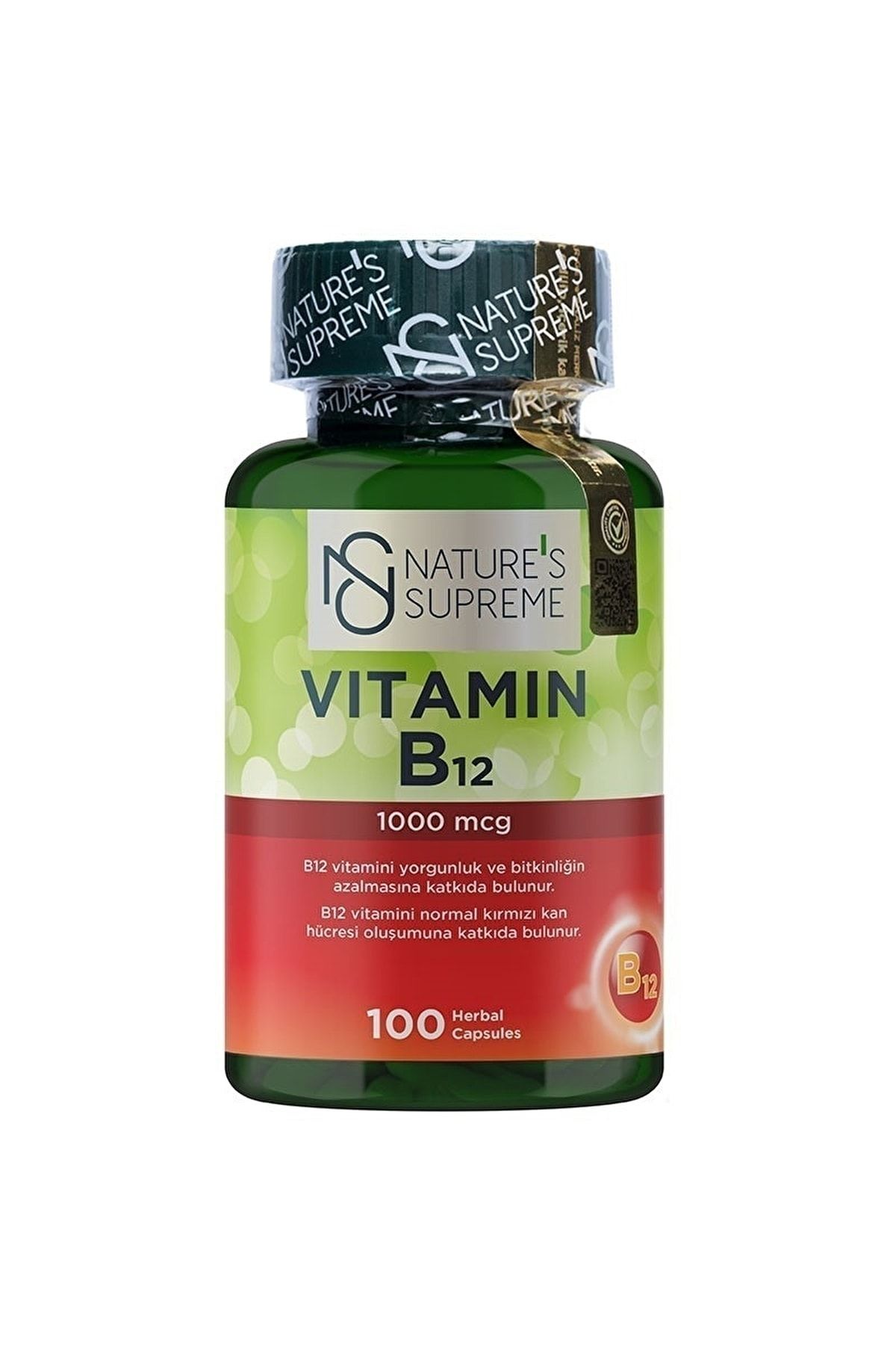 Natures Supreme Vitamin B12 1000 Mcg 100 Kapsül