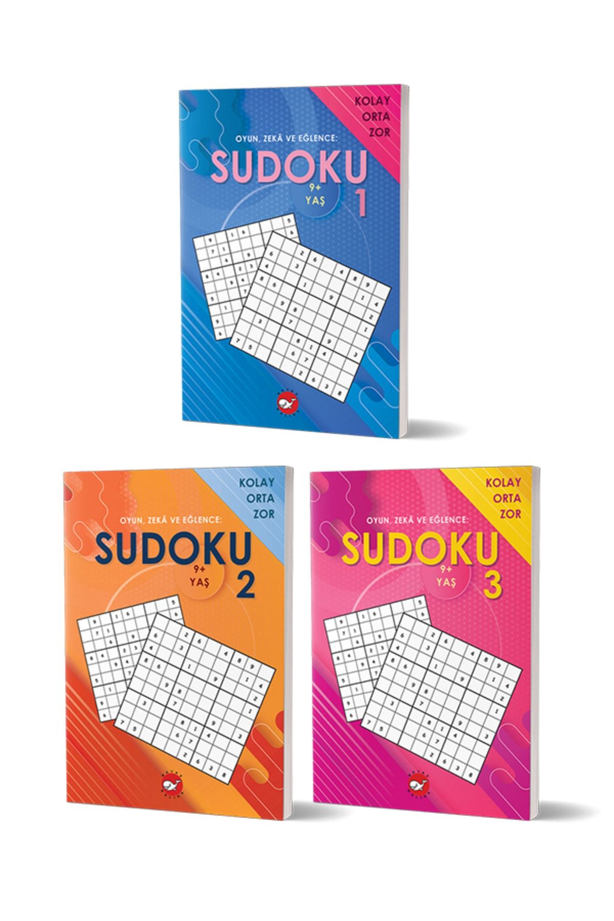 Beyaz Balina Yayınları Çocuklar Için 9 Yaş Eğlenceli Sudoku Seti - (3 KİTAP)