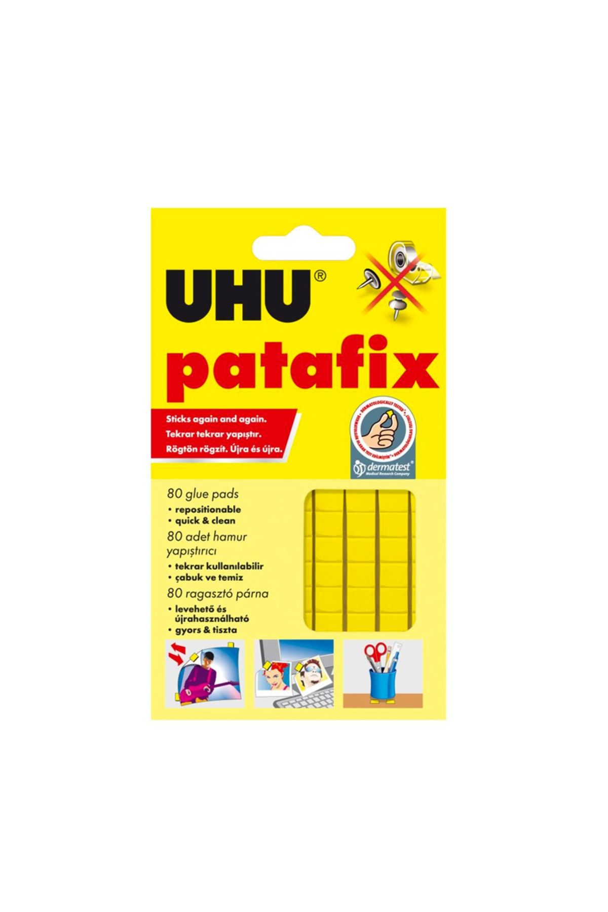 Uhu Patafix Hamur Yapıştırıcı Sarı (50140)