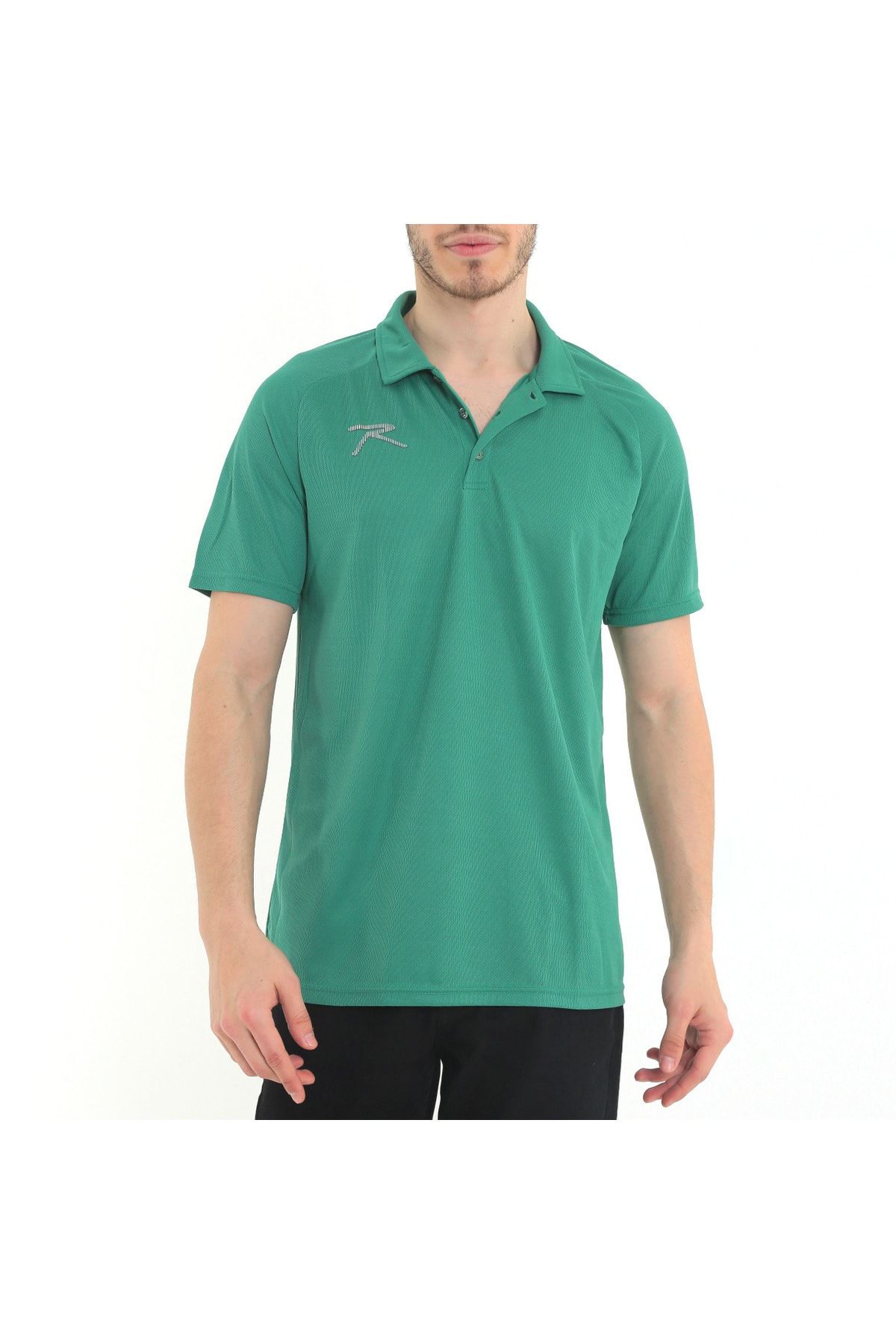 raru Erkek Kısa Kollu Polo T-shirt Nox Yeşil