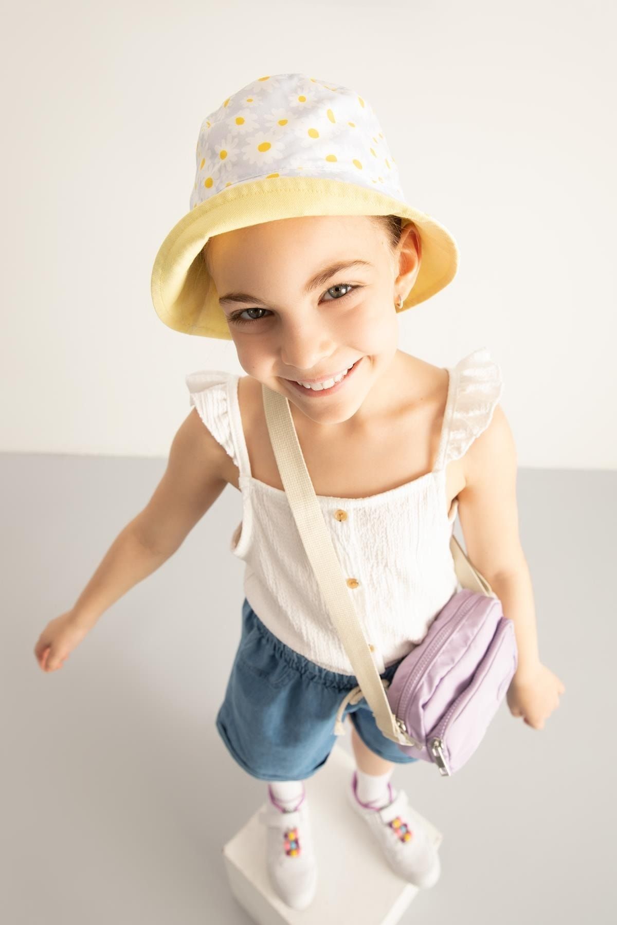 Defacto Kız Çocuk Pamuklu Bucket Şapka