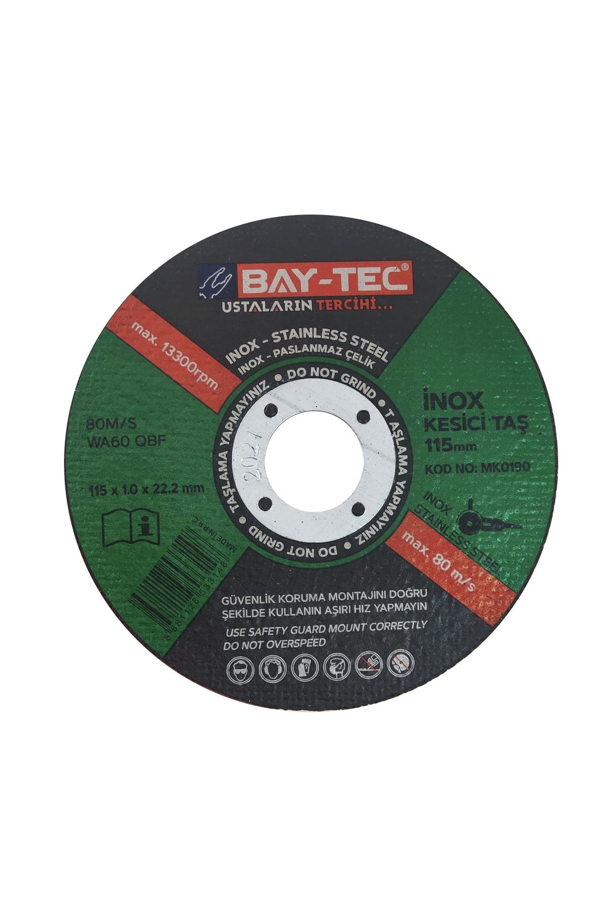 Baytec Bay-tec Mk0190 Taşlama Makinesi Inox Kesici Taş 115mm