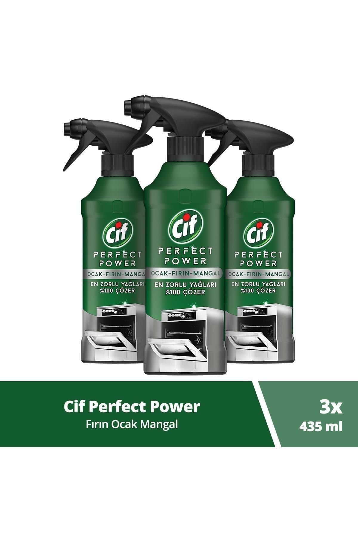 Domestos Cif Perfect Power Fırın & Ocak & Mangal Sprey Temizleyici 435 ml 3 Adet