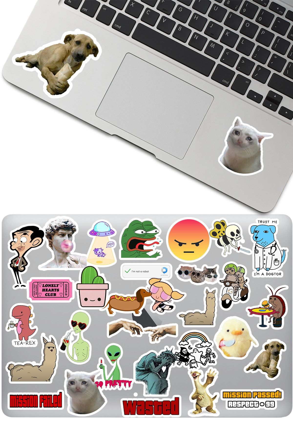 Stickir 30'lu Eğlenceli Komik Sticker Paketi - Internet Memes Çıkartmalar