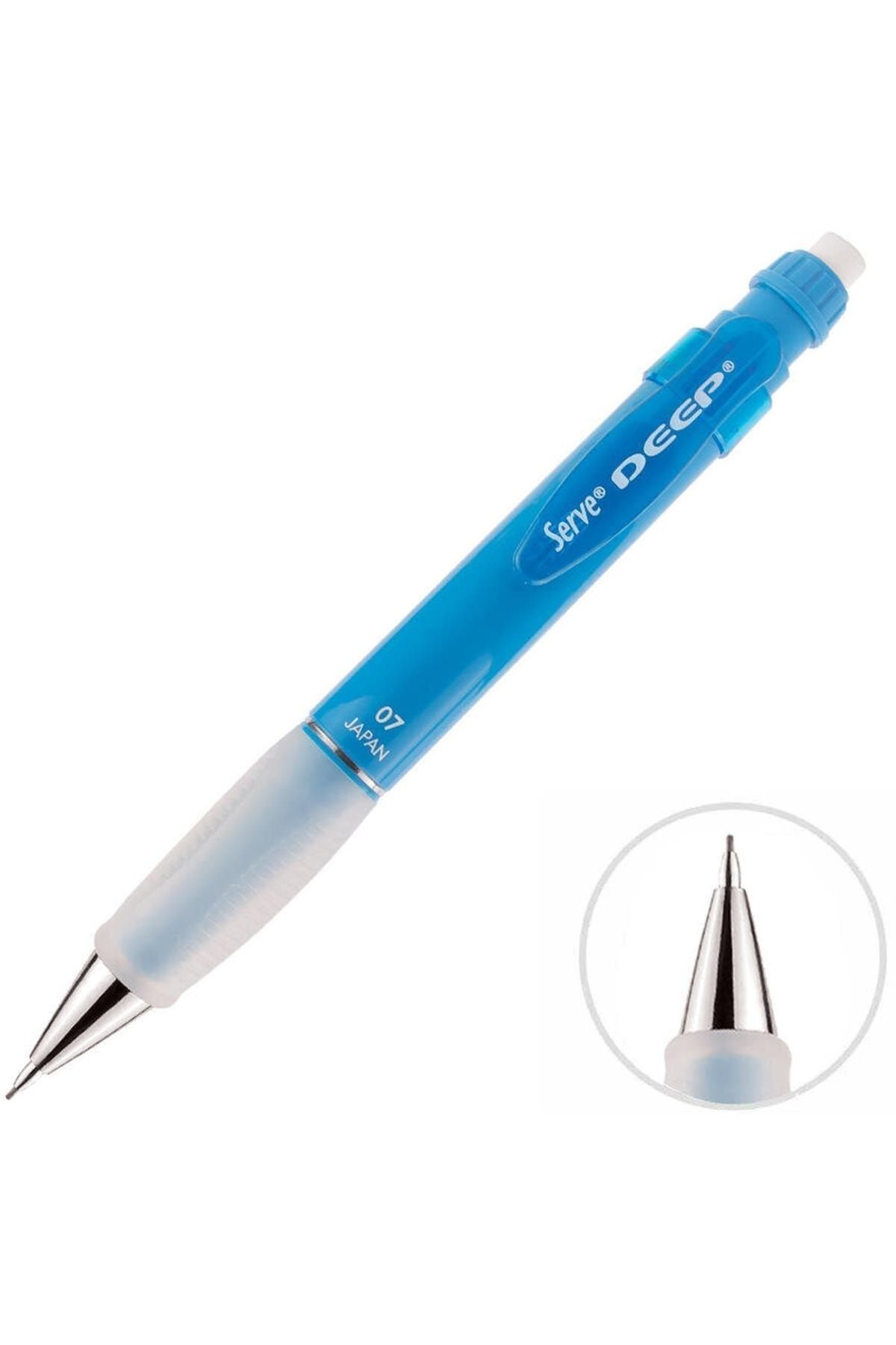 Serve Deep Versatil Uçlu Kalem 0.7 mm Fosforlu Mavi
