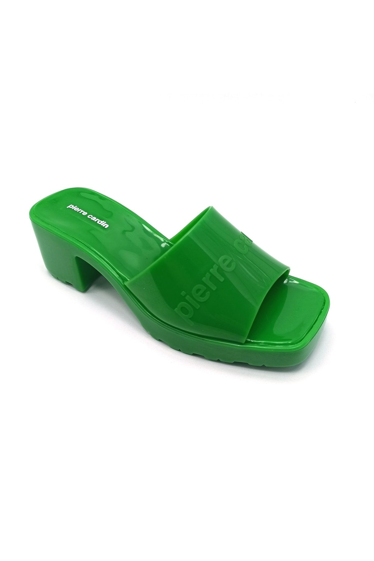 Pierre Cardin Yeşil Kadın Topuklu Terlik Ayakkabı
