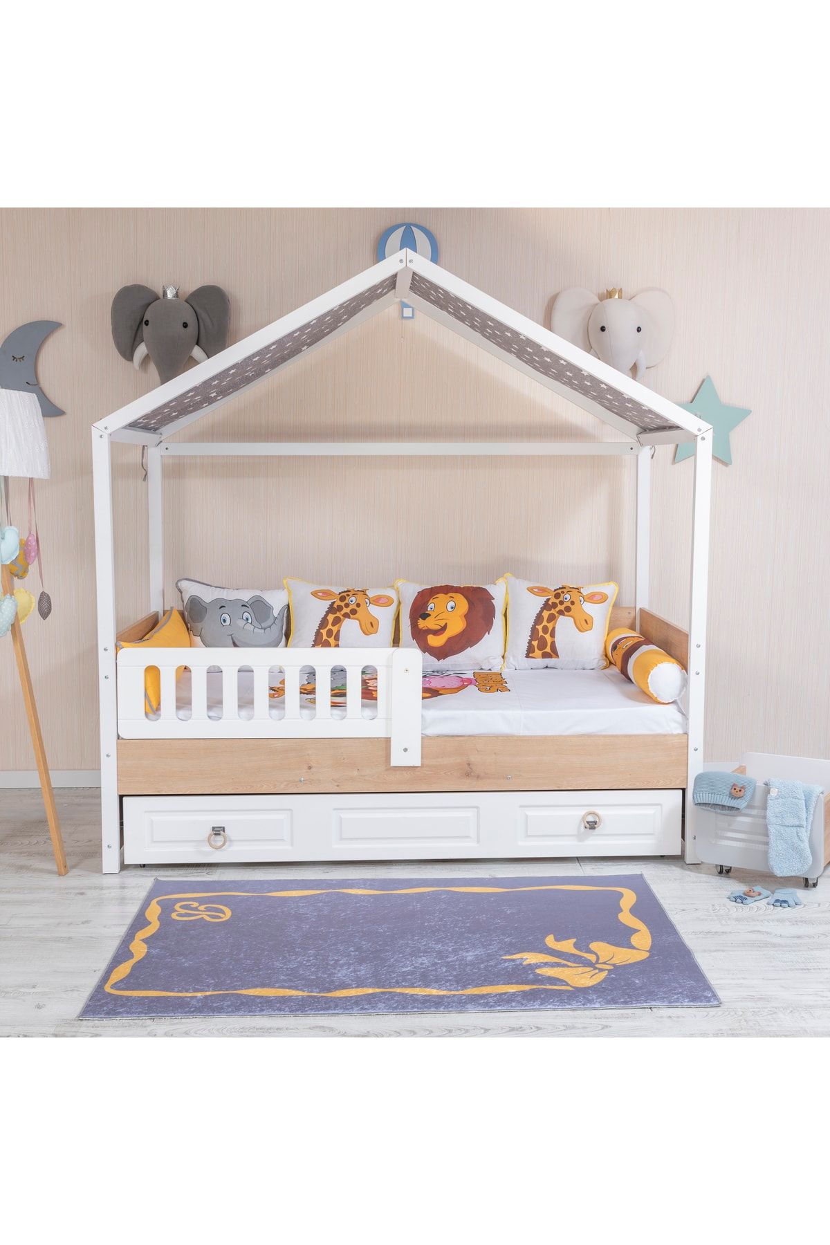 Mini Baby Safari Montessori Bebek-çocuk Uyku Seti 90x190