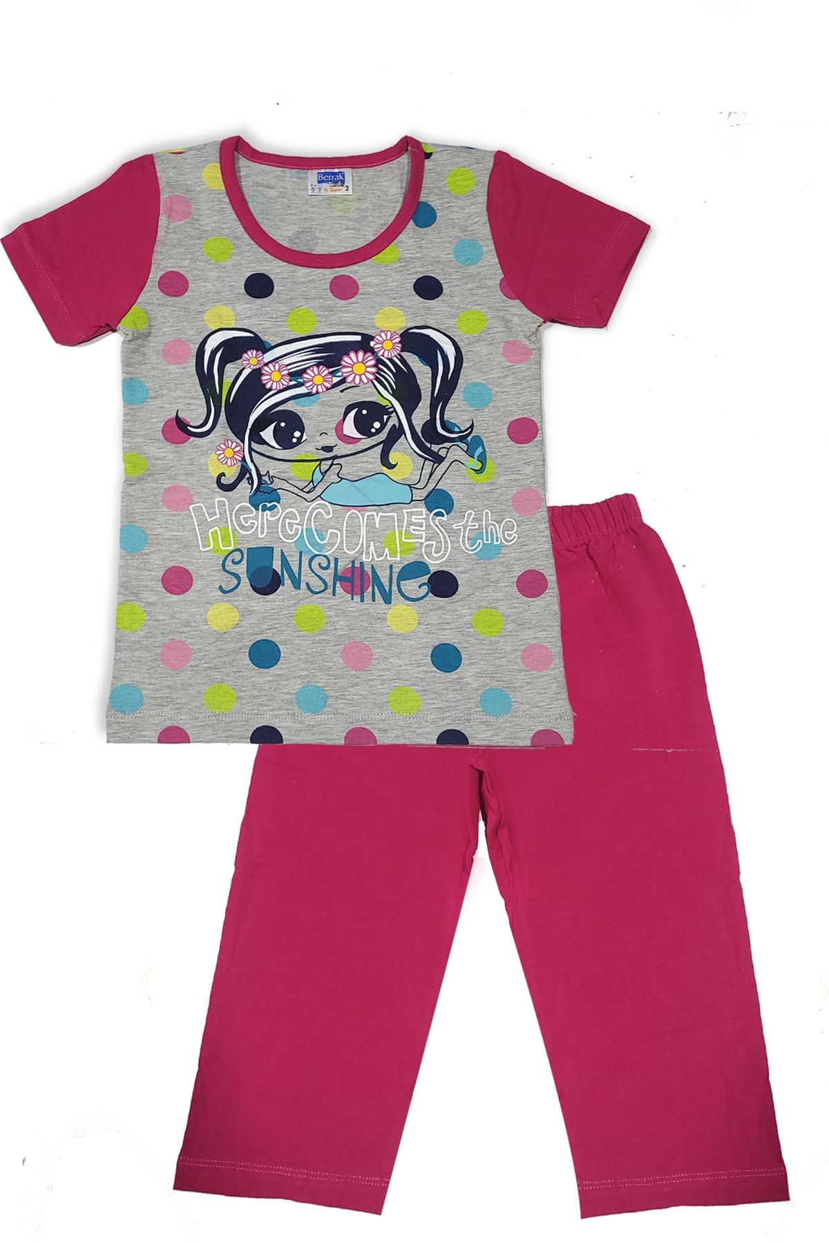 Berrak Kız Çocuk Kısa Kollu Pijama Takımı