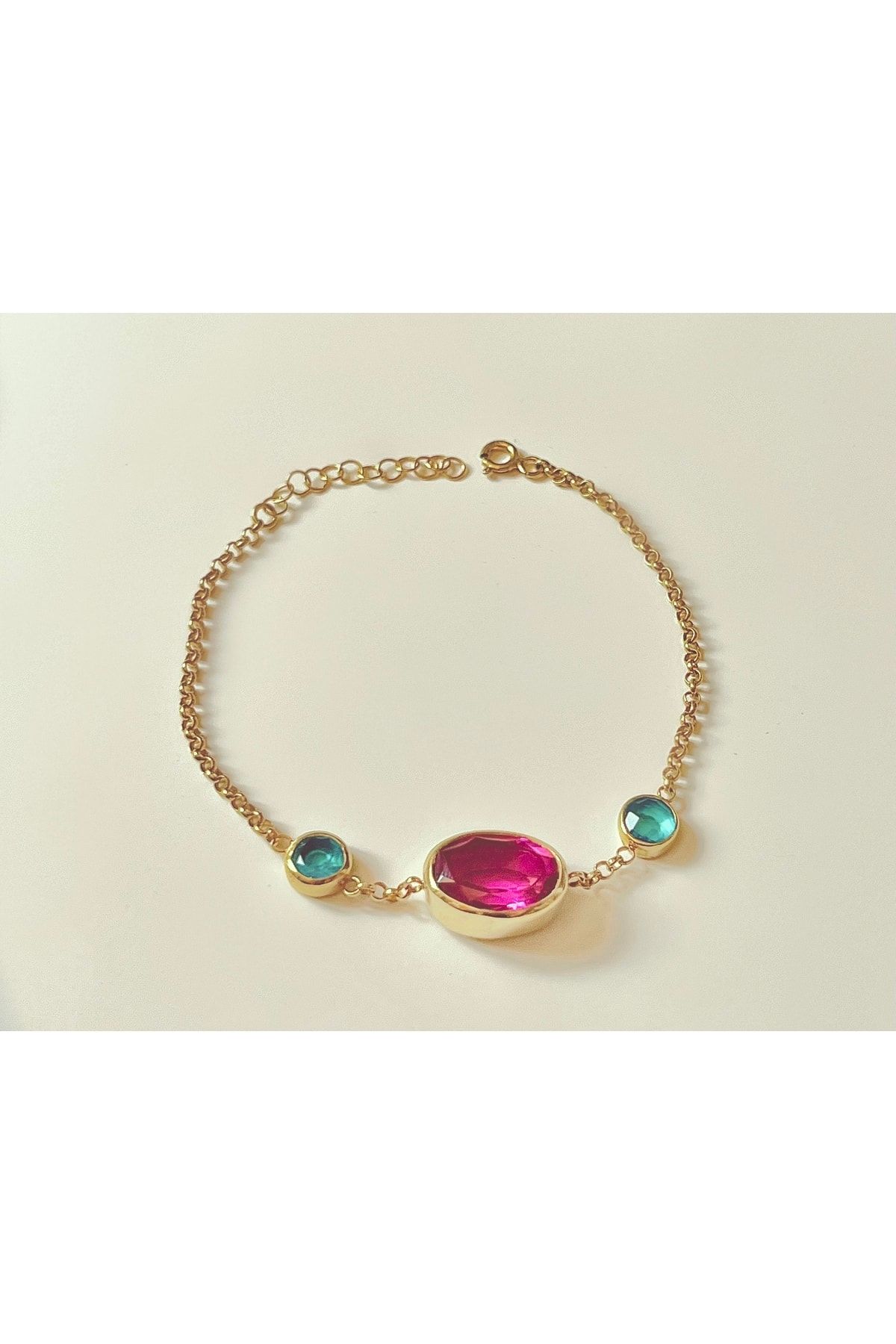 LALIMA JEWELRY Blue And Pink Doublet Quartz Bracelet - La’lima Gemstones Selection - Kuvars Bileklik