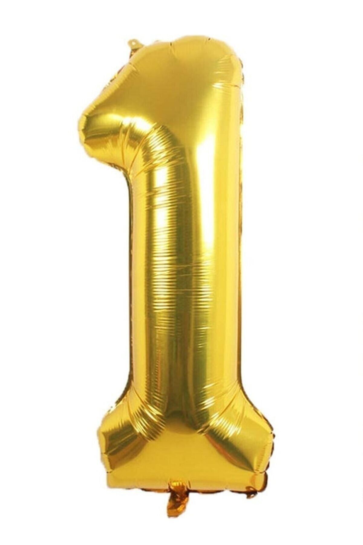 Onay Store Folyo Balon 1 Rakamı Helyum Balon 36 Cm Gold Renk - 1 Yaş Balonu - 1 Yaş Balon -1 Rakam Balon