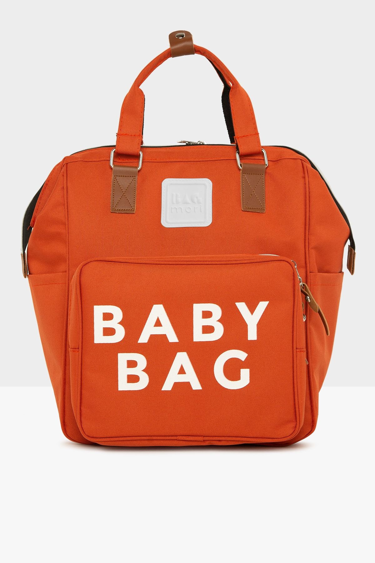 Bagmori Kiremit Baby Bag Baskılı Cepli Anne Bebek Bakım Sırt Çantası M000007129