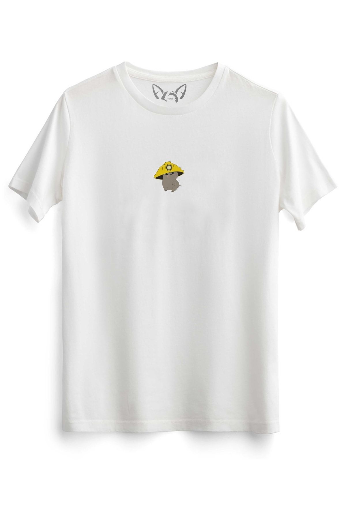 Alfa Tshirt Animal Köstebek Dijital Baskılı Beyaz Tshirt