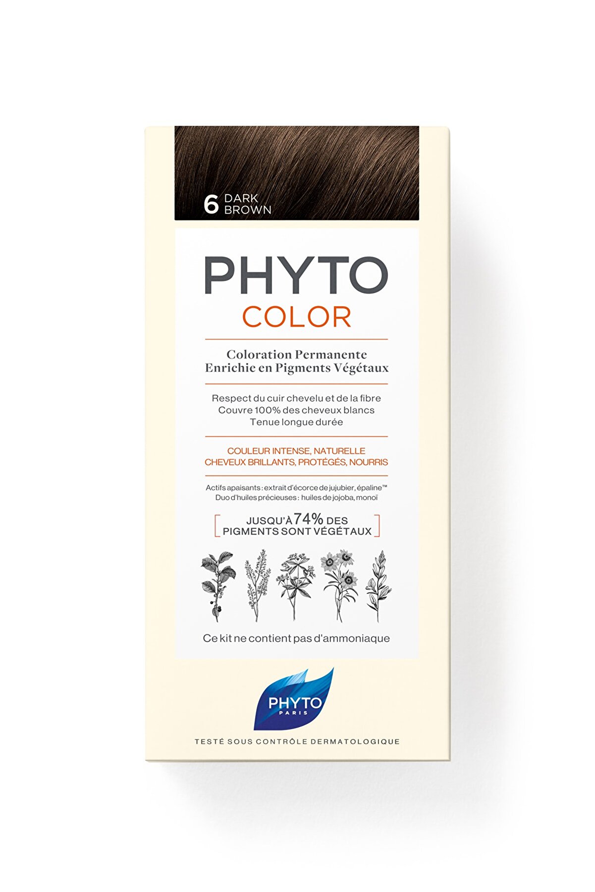 Phyto Phytocolor 6 Koyu Kumral Amonyaksız Kalıcı Bitkisel Saç Boyası