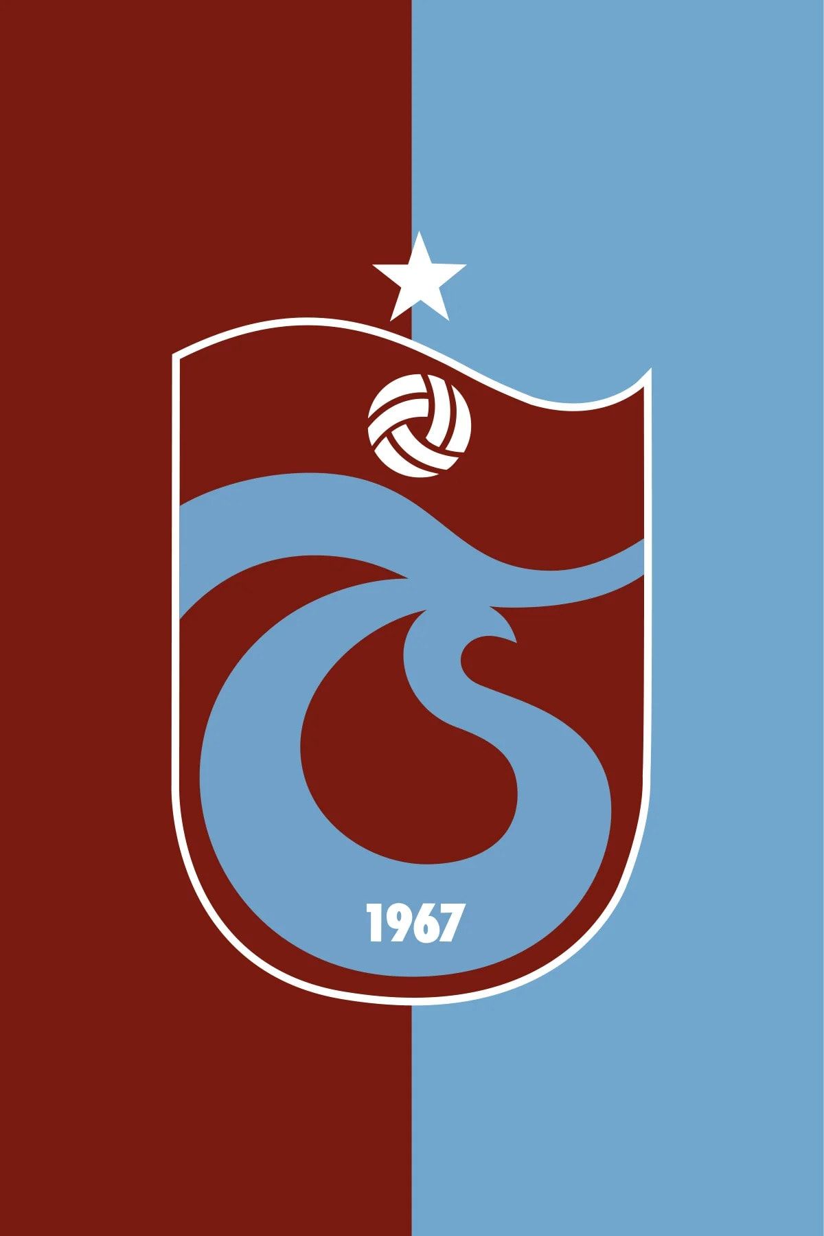 Trabzonspor Bayrak 500*700 Asmalı Bordo Mavi