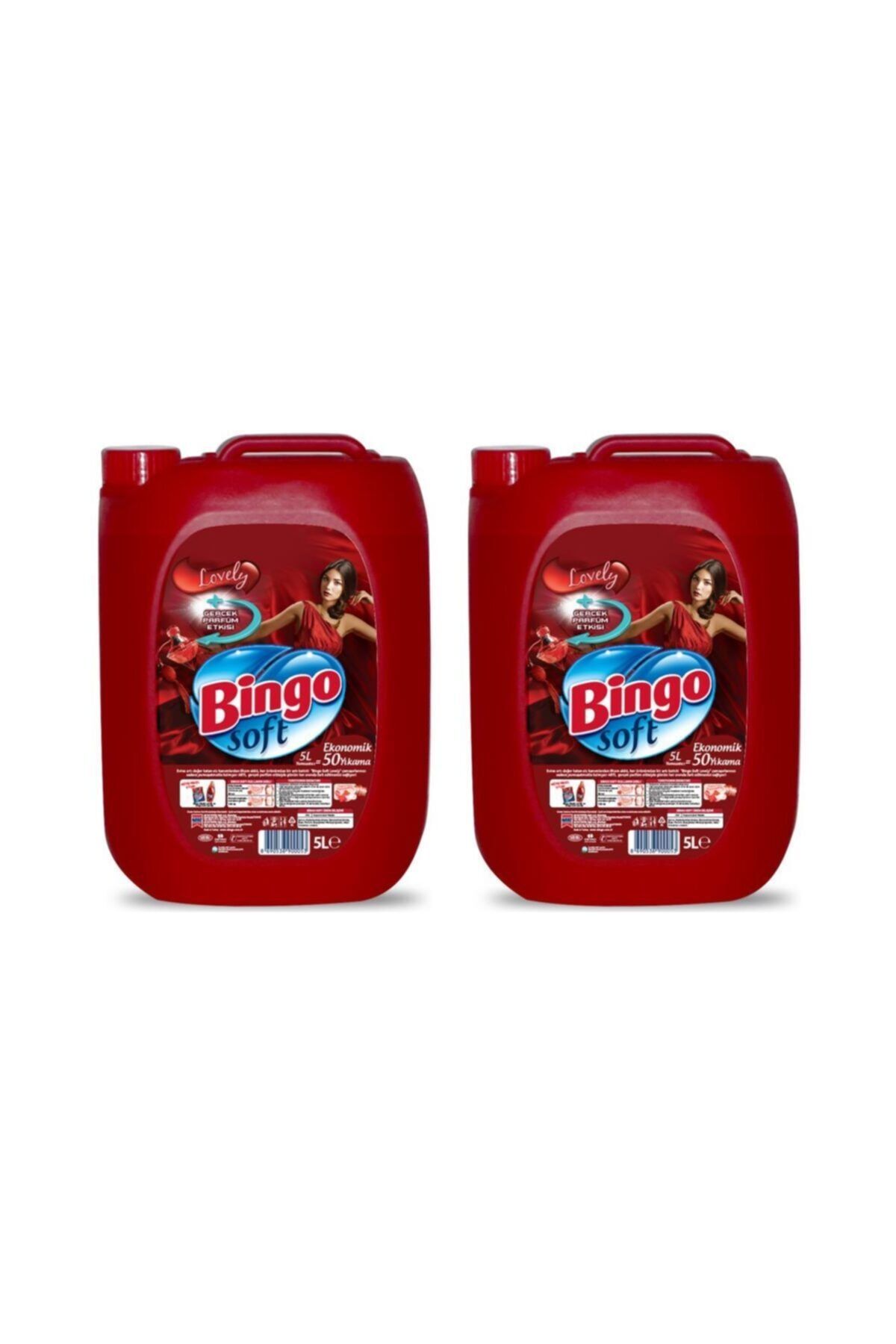 Bingo Soft Sıvı Çamaşır Yumuşatıcı Kırmızı Lovely 2 Adet X 5 lt