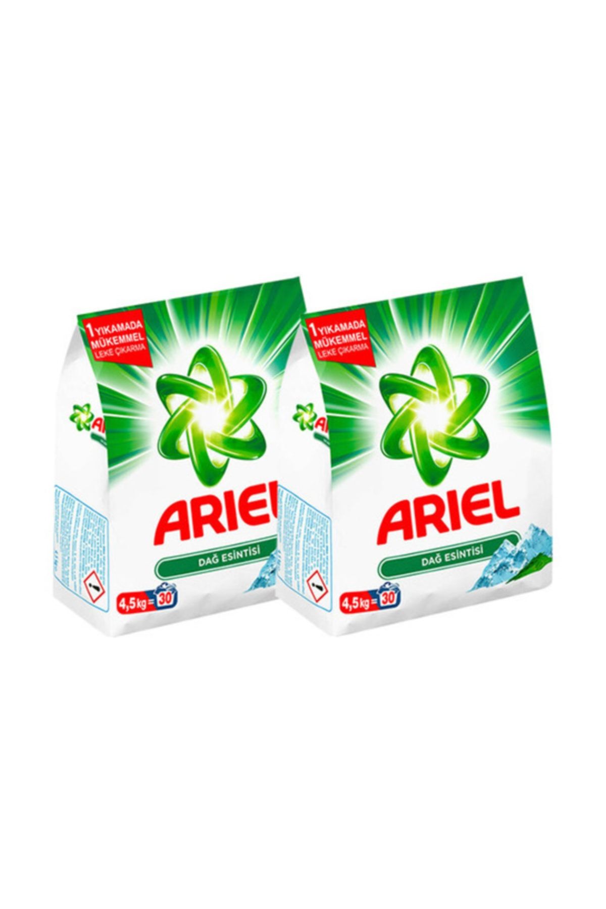 Ariel Toz Çamaşır Deterjanı Dağ Esintisi 4,5 Kg + Dağ Esintisi 4,5 Kg