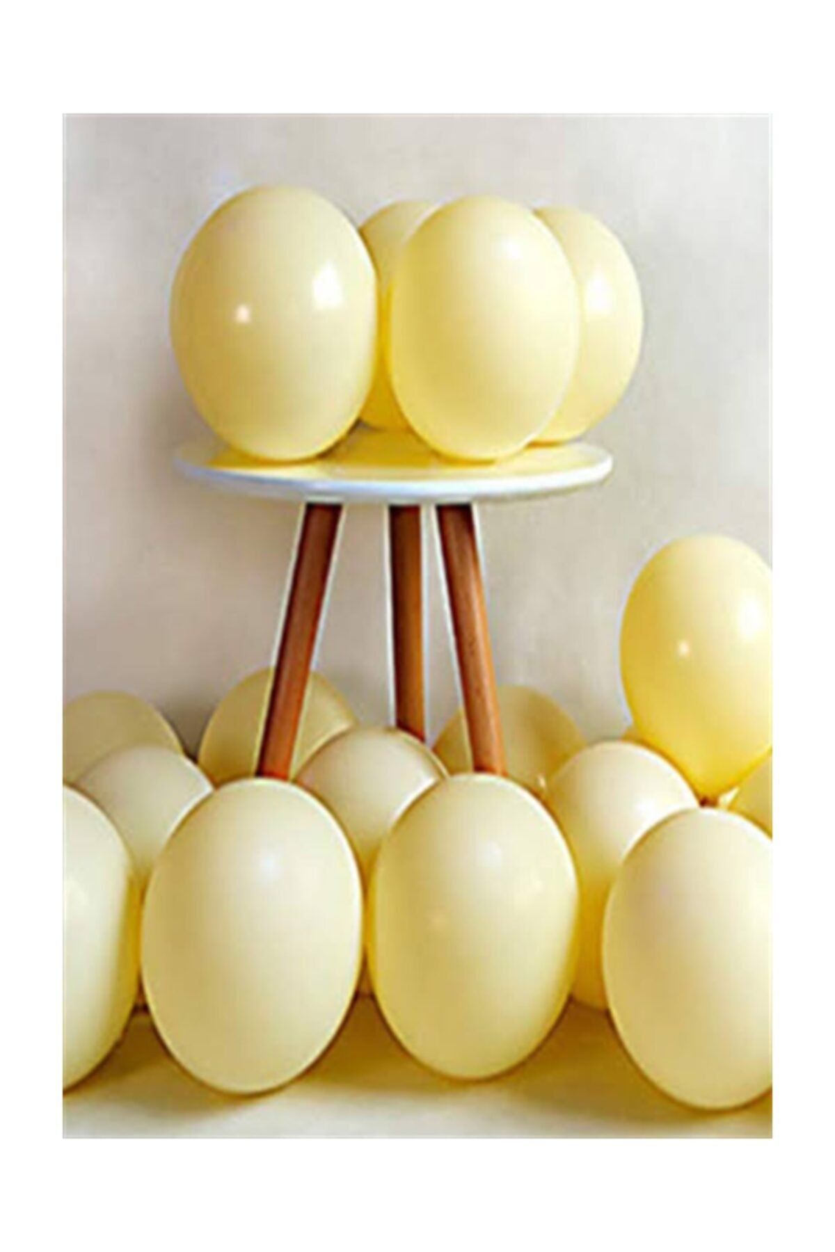 Deniz Party Store Makaron Balon 12" Inç 25 Adet Sarı Renk