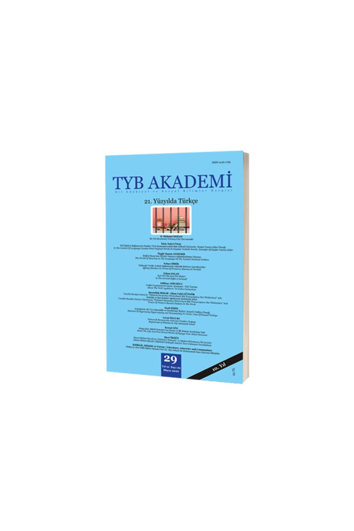 Yazar Yayınları Tyb Akademi 29. Sayı "21. Yüzyılda Türkçe"