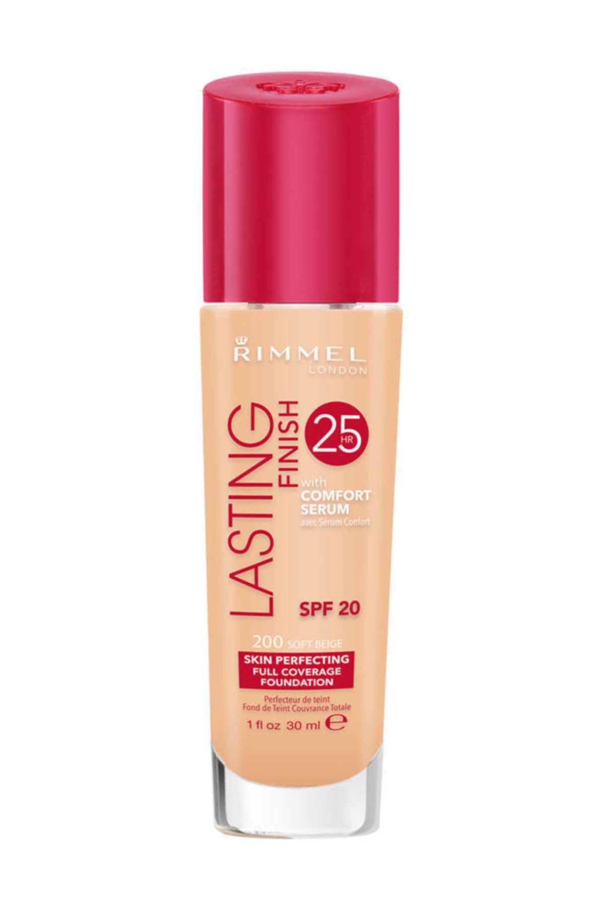 Rimmel London Fondöten - Lasting Finish Foundation 200 Soft Beige 30 ml 3607345379050