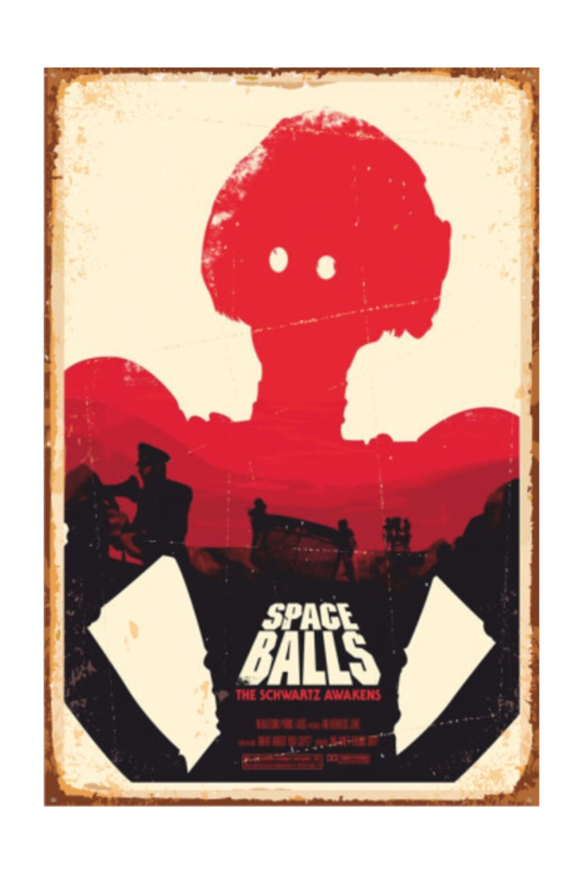 Hayat Poster Space Balls Sinema Retro Vintage Ahşap Poster