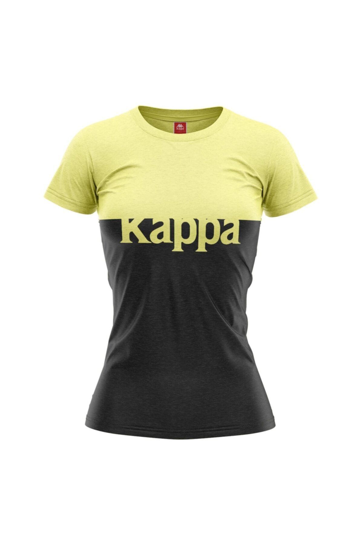 Kappa Kadın Baskılı T-shirt Batız Açık Sarı