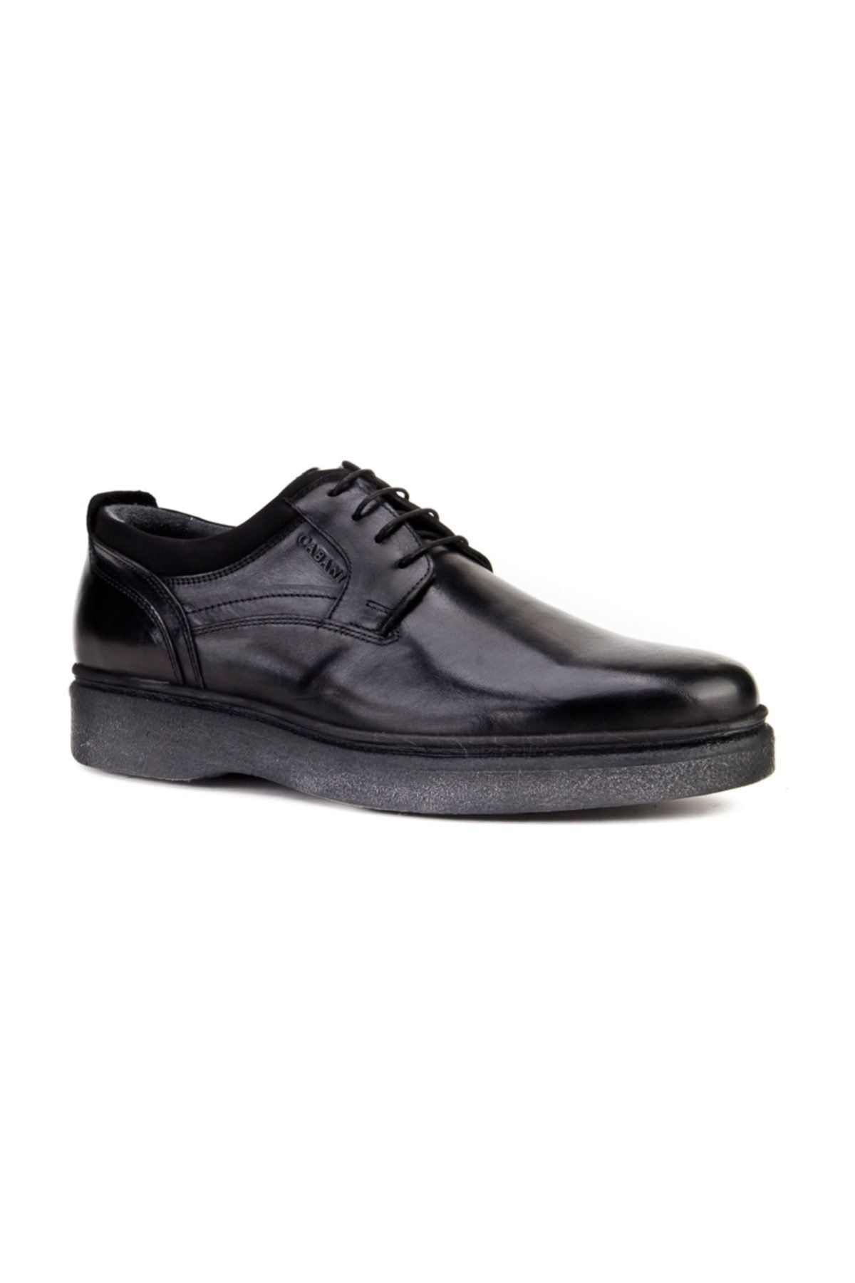 Cabani Bağcıklı Klasik Erkek Ayakkabı Siyah Analin Deri