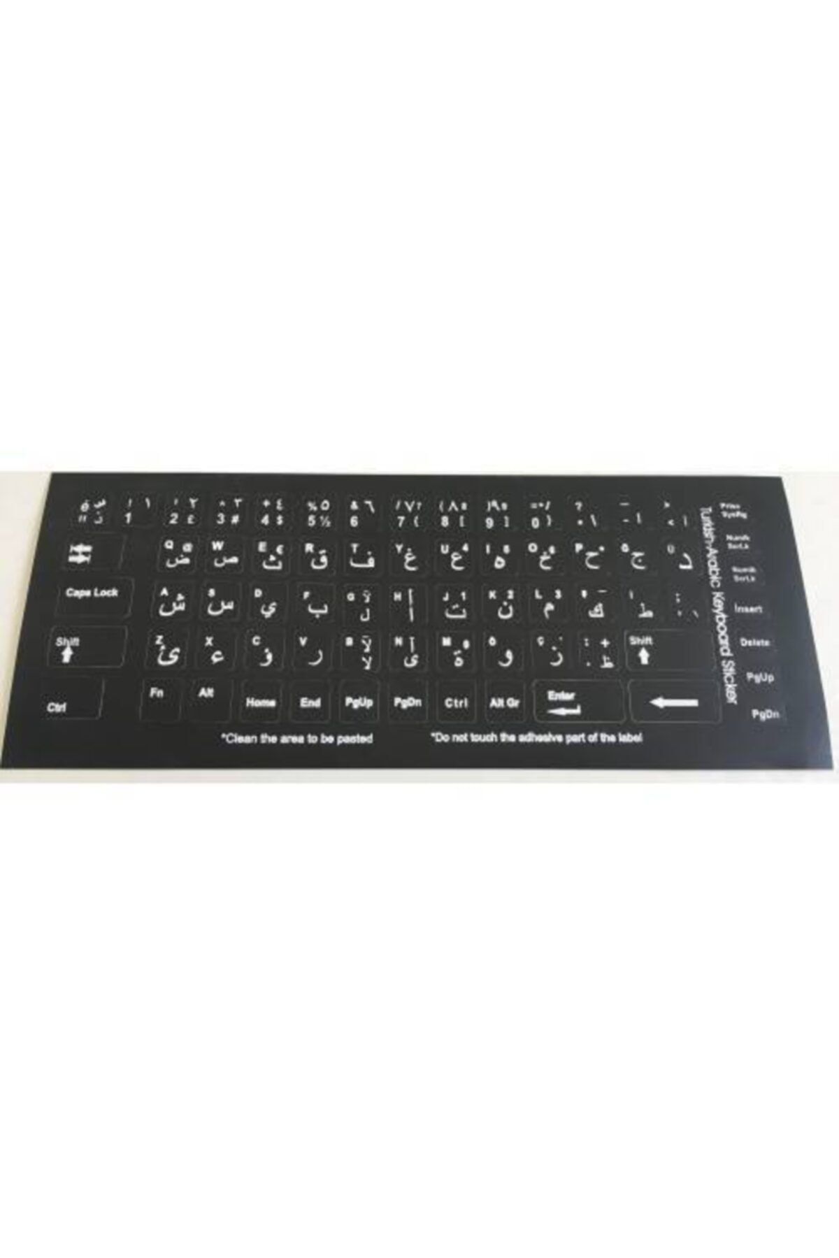 OEM Arapça Notebook Klavye Sticker Etiketi Siyah