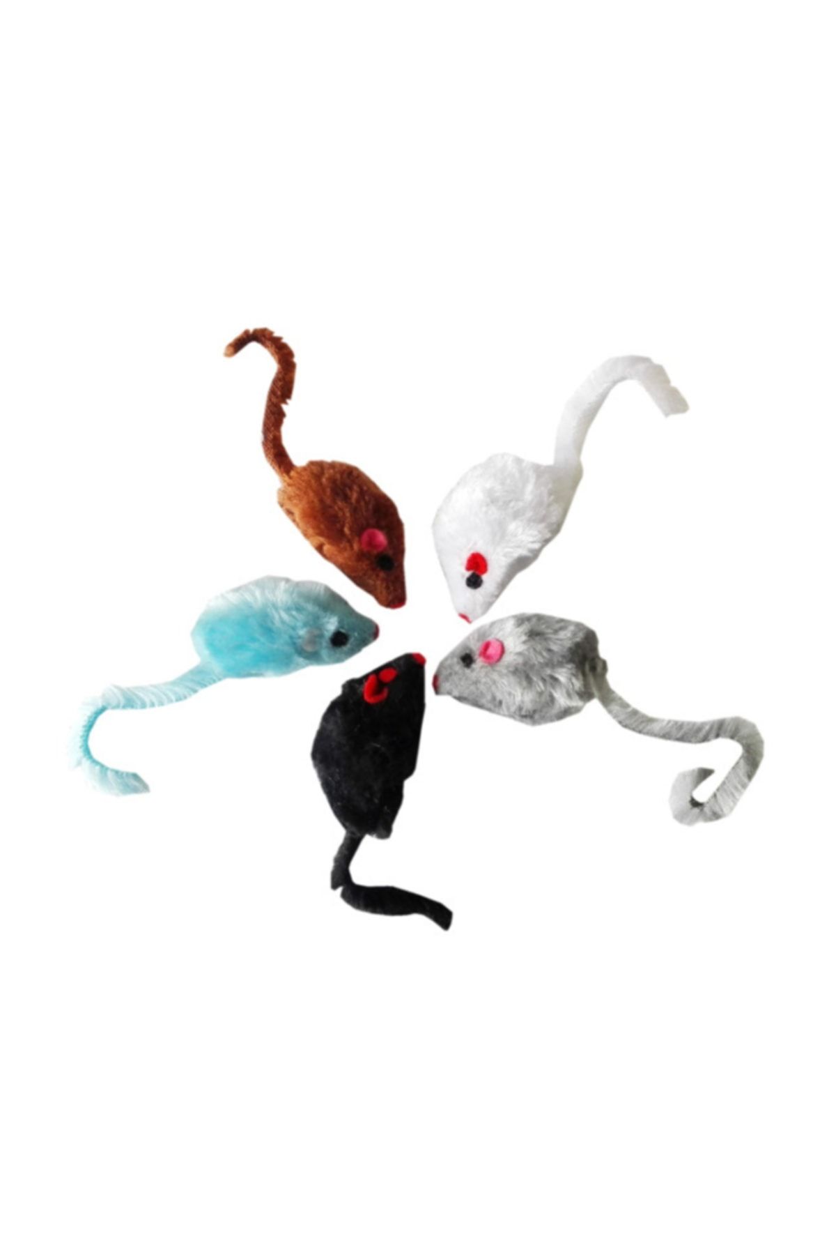 Karlie Renkli Kedi Oyuncak Tüylü Peluş Fare 3X5X10 Cm