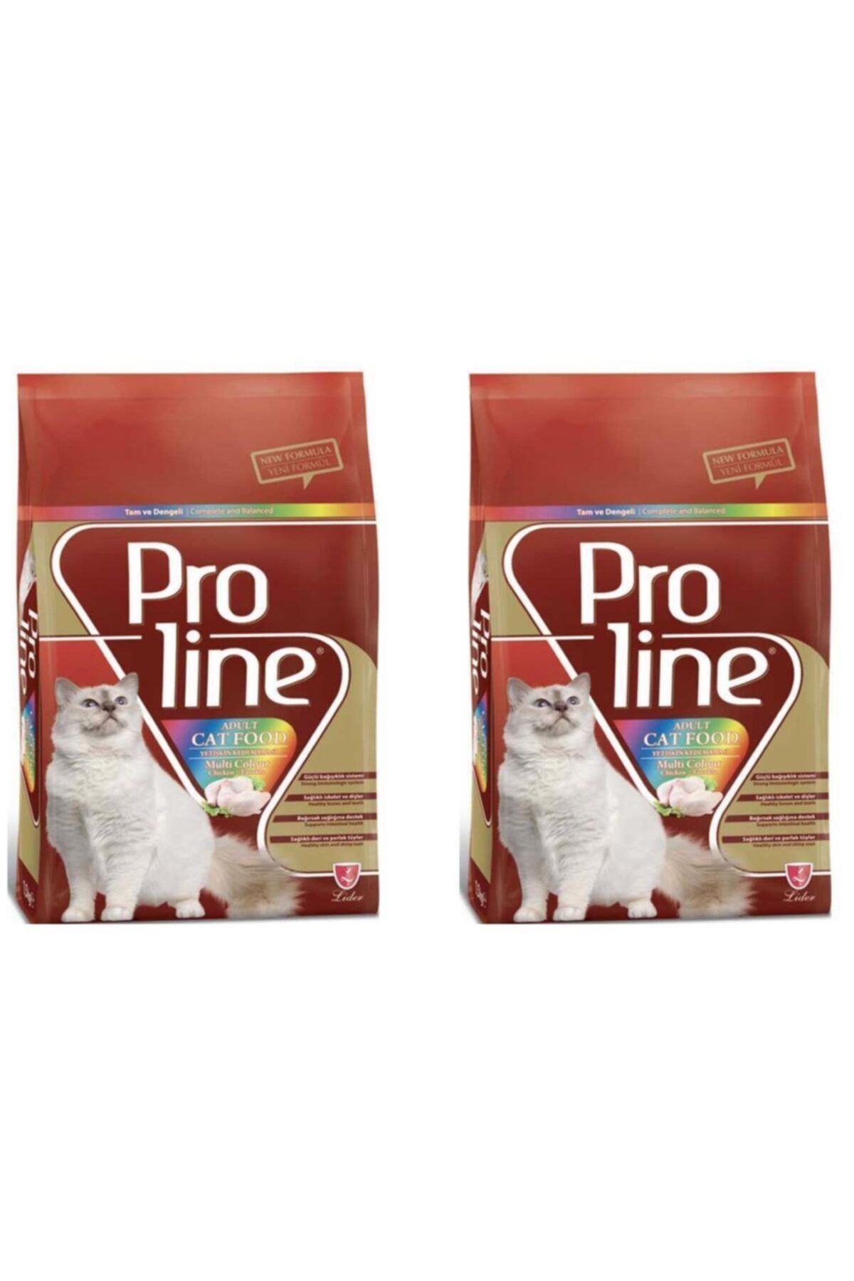 Pro Line Optium Renkli Taneli Tavuklu Yetişkin Kedi Maması 1,5 Kg x 2 Adet