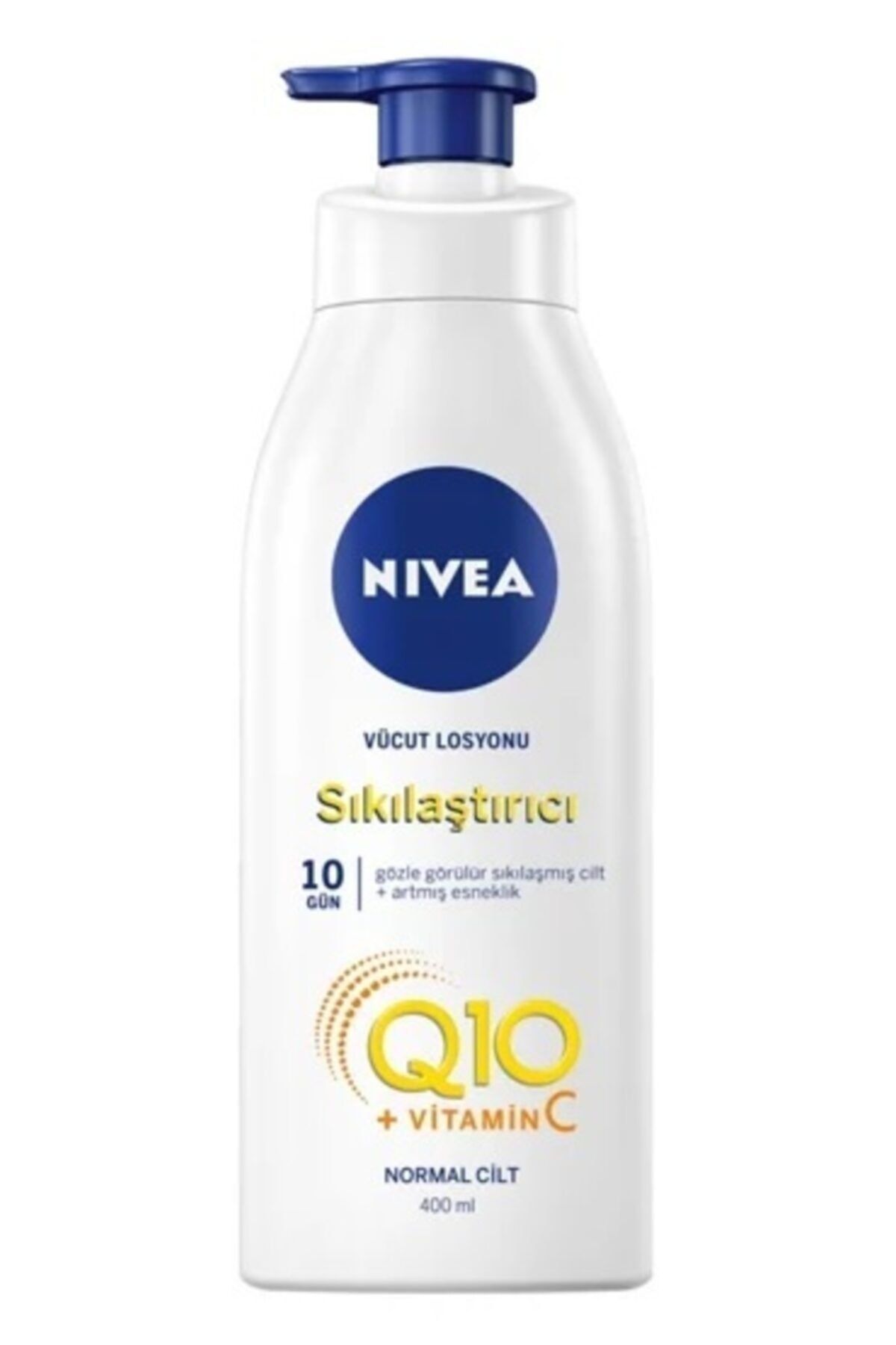 NIVEA Q10 + Vitamin C Sıkılaştırıcı Vücut Losyonu 400ml + 2 Adet Seyahat Şişesi