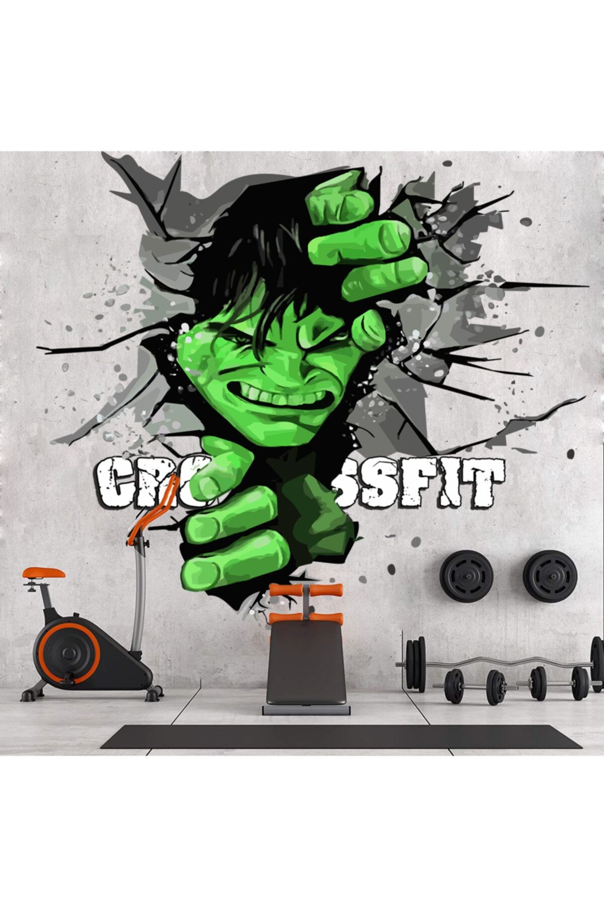DNArt Spor Salonu Dekor - Crossfit - Hulk - 120x103cm (-sticker118)