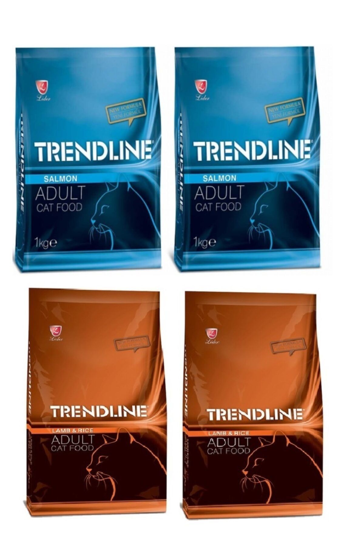 Trendline Kuzu Etli-Somonlu Kedi Maması 1000 gr X 4 Adet