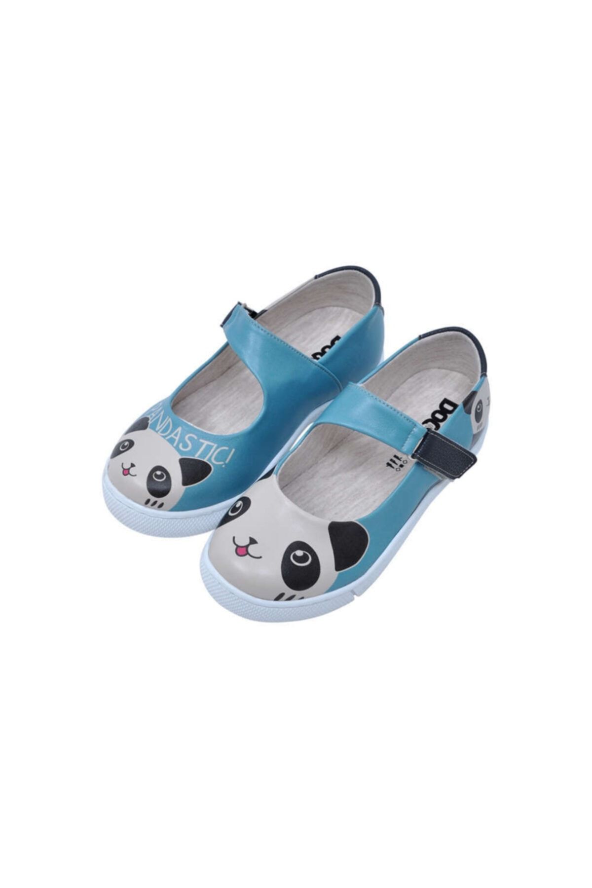 Dogo Çocuk Vegan Deri Turkuaz Günlük Ayakkabı - Pandastic Tasarım